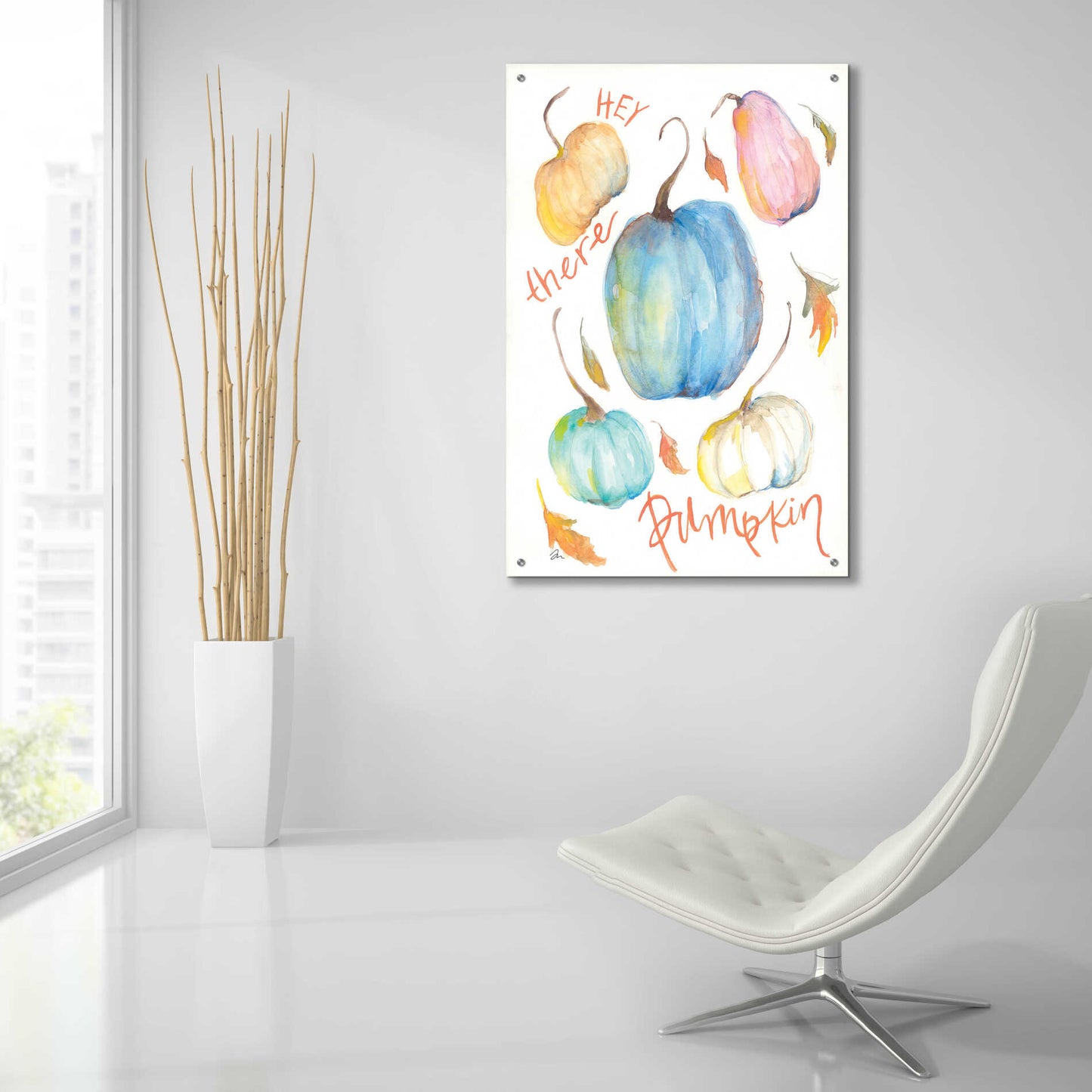 Epic Art 'Hey There Pumpkin' by Jessica Mingo, Acrylic Glass Wall Art,24x36