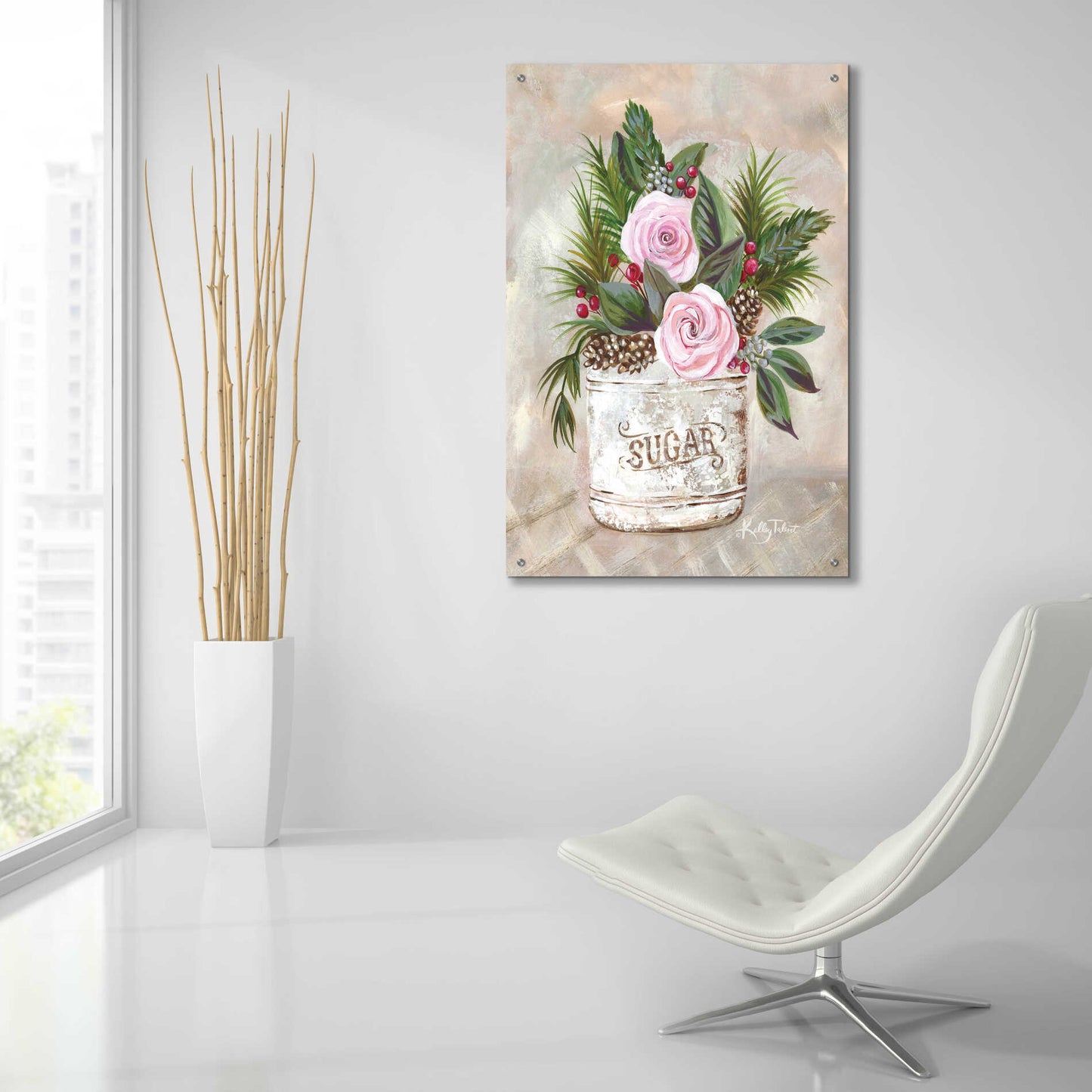 Epic Art 'Christmas Sugar Bouquet' by Kelley Talent, Acrylic Glass Wall Art,24x36