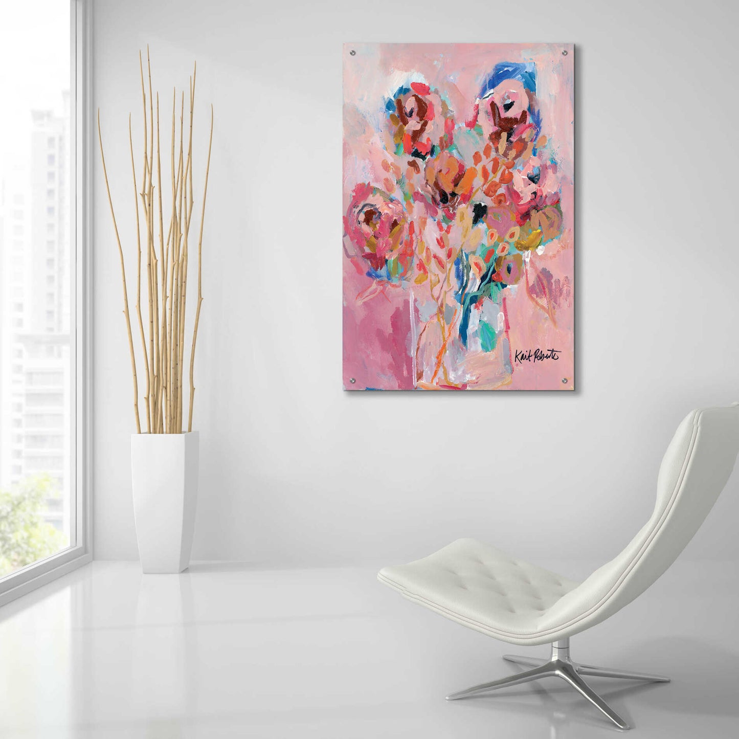 Epic Art 'Dream Blooms' by Kait Roberts, Acrylic Glass Wall Art,24x36