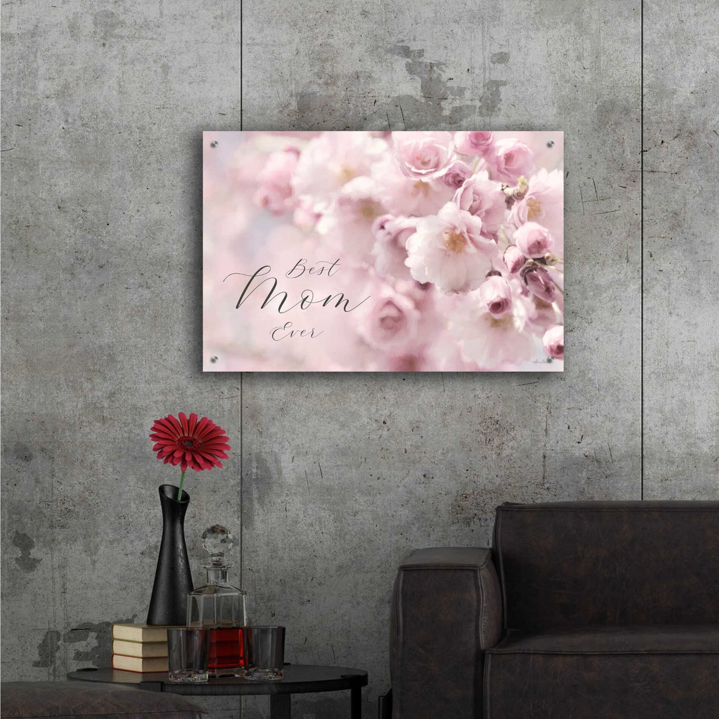 Epic Art 'Best Mom Ever' by Lori Deiter, Acrylic Glass Wall Art,36x24