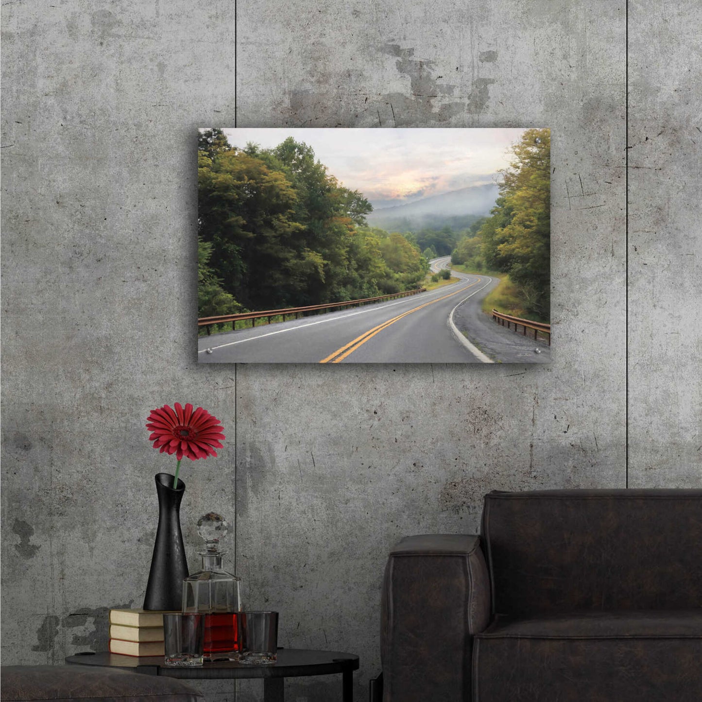 Epic Art 'Curve Ahead' by Lori Deiter, Acrylic Glass Wall Art,36x24