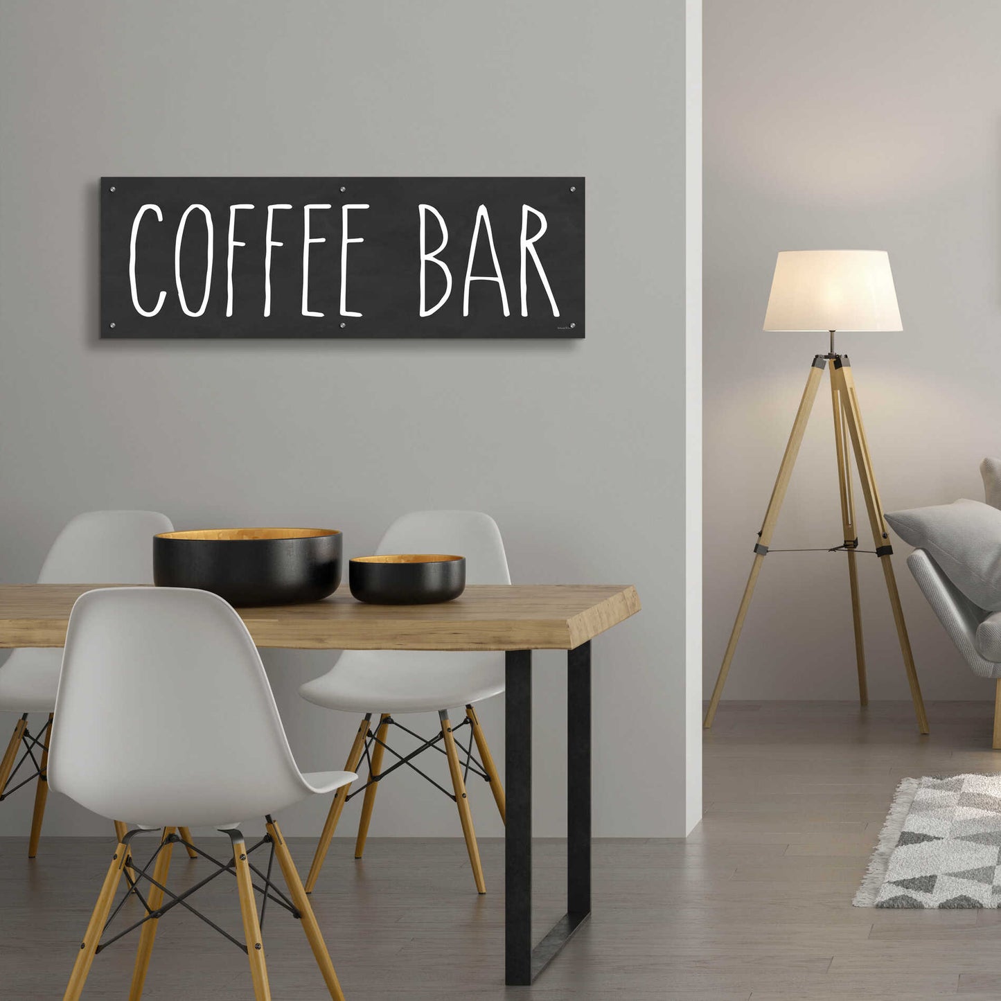 Epic Art 'COFFEE BAR' by lettered & lined, Acrylic Glass Wall Art,48x16