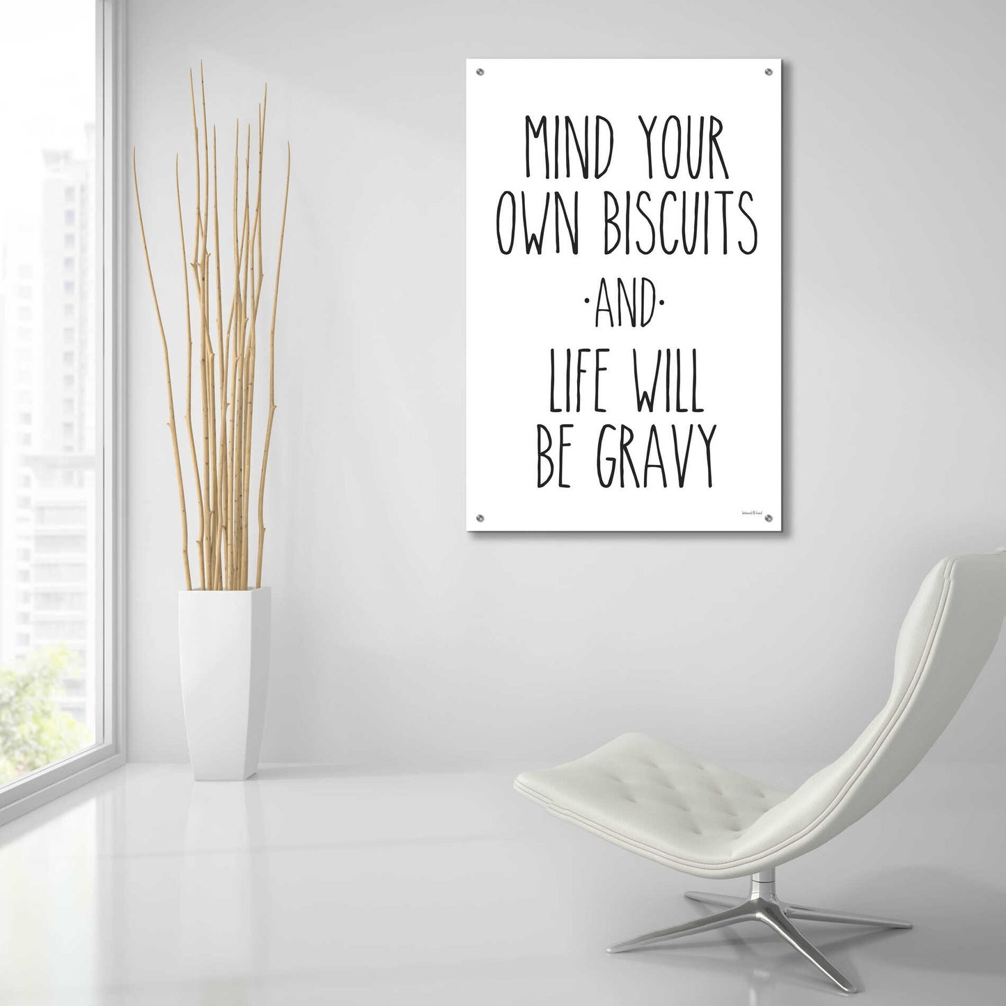 Epic Art 'Biscuits and Gravy' by lettered & lined, Acrylic Glass Wall Art,24x36