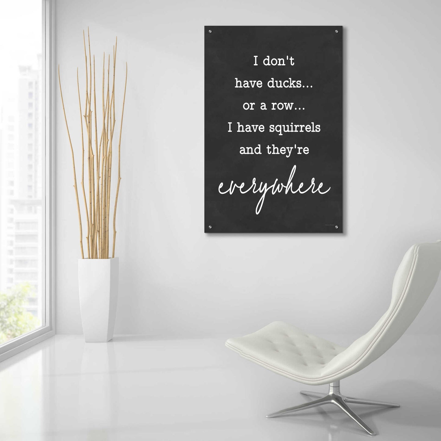 Epic Art 'I Don't Have Ducks' by lettered & lined, Acrylic Glass Wall Art,24x36