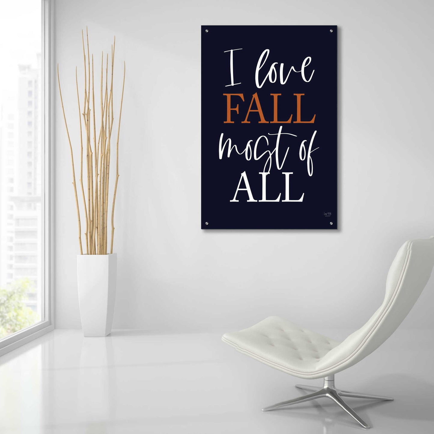 Epic Art 'I Love Fall' by Lux + Me Designs, Acrylic Glass Wall Art,24x36