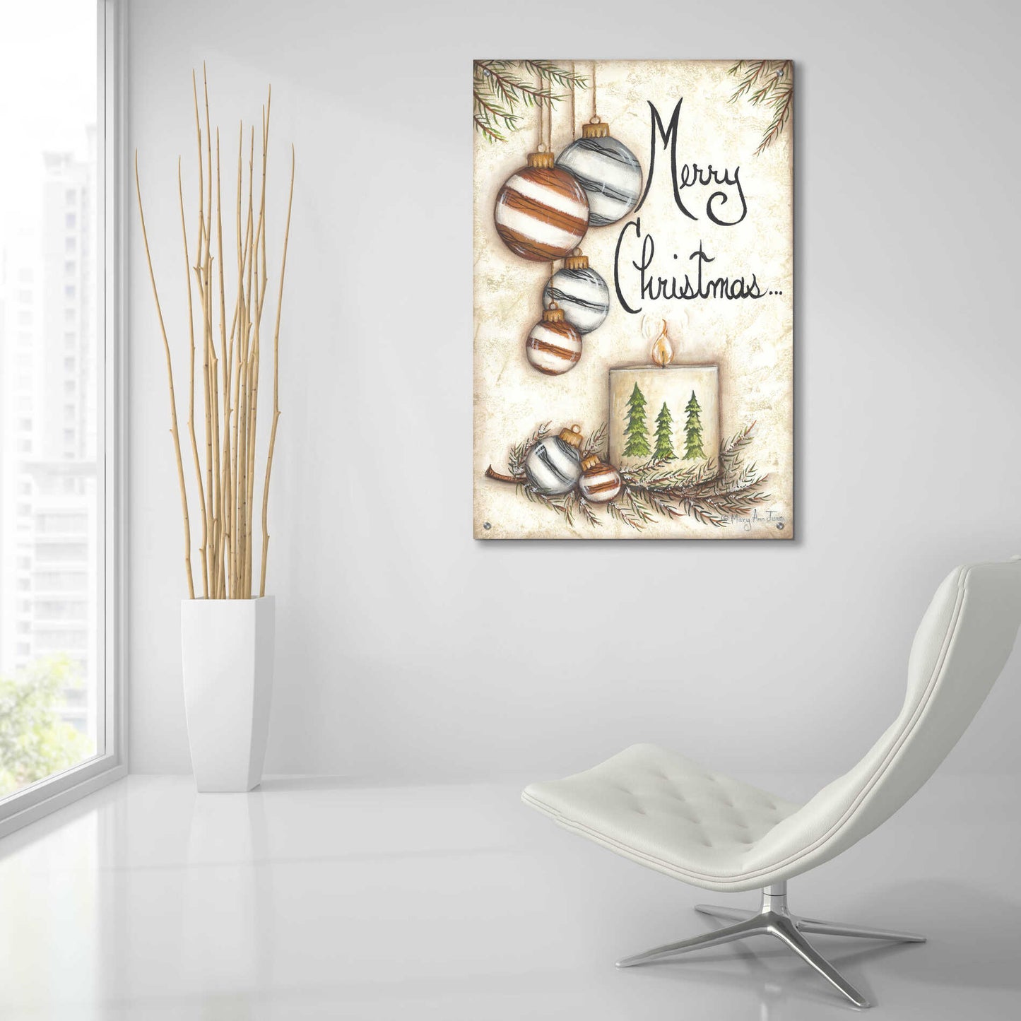 Epic Art 'Merry Christmas to You' by Mary Ann June, Acrylic Glass Wall Art,24x36