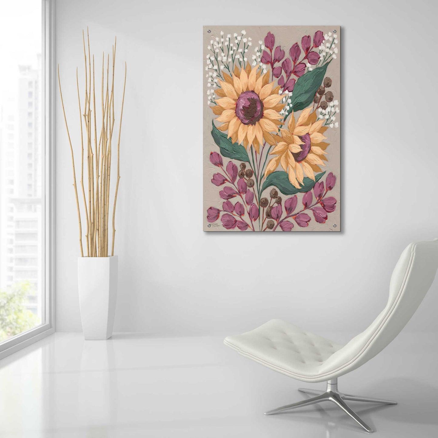 Epic Art 'Sunny Faces' by Michele Norman, Acrylic Glass Wall Art,24x36