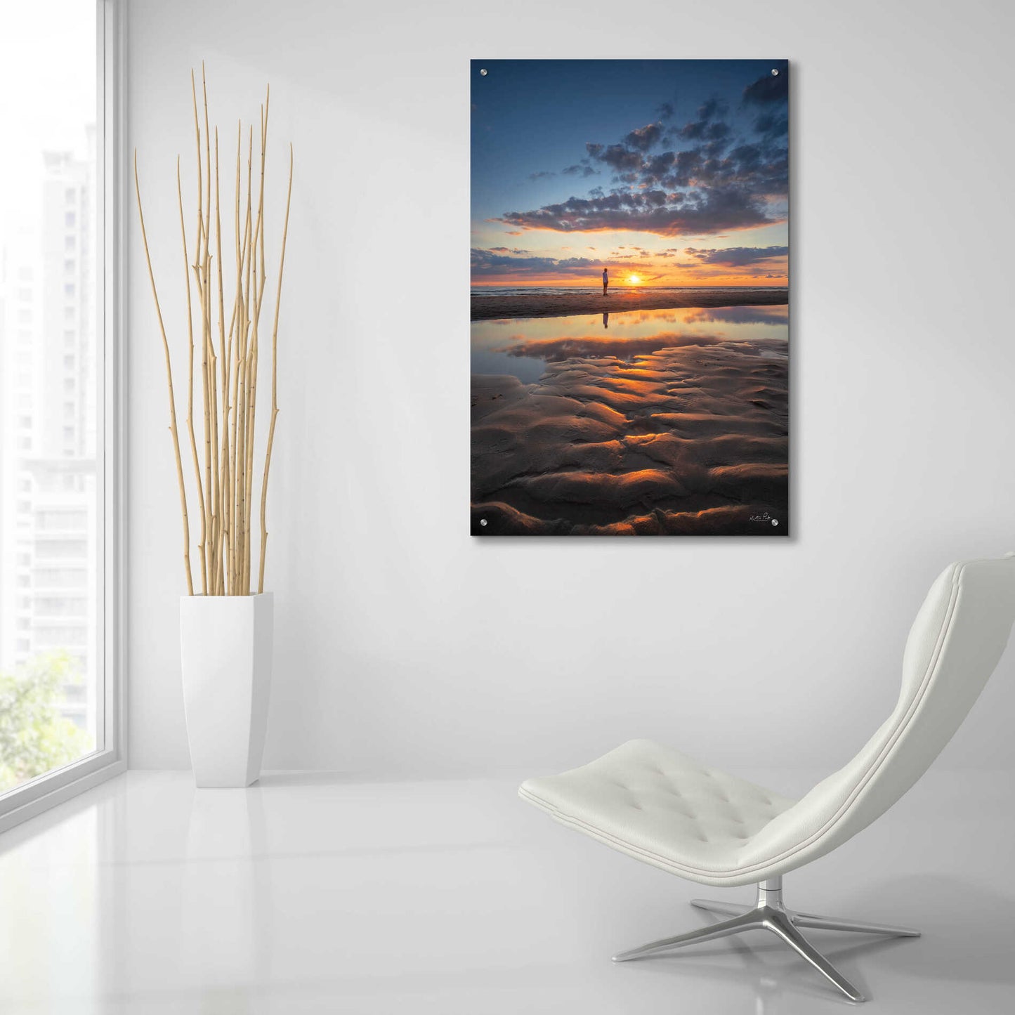Epic Art 'Peaceful Sunset' by Martin Podt, Acrylic Glass Wall Art,24x36