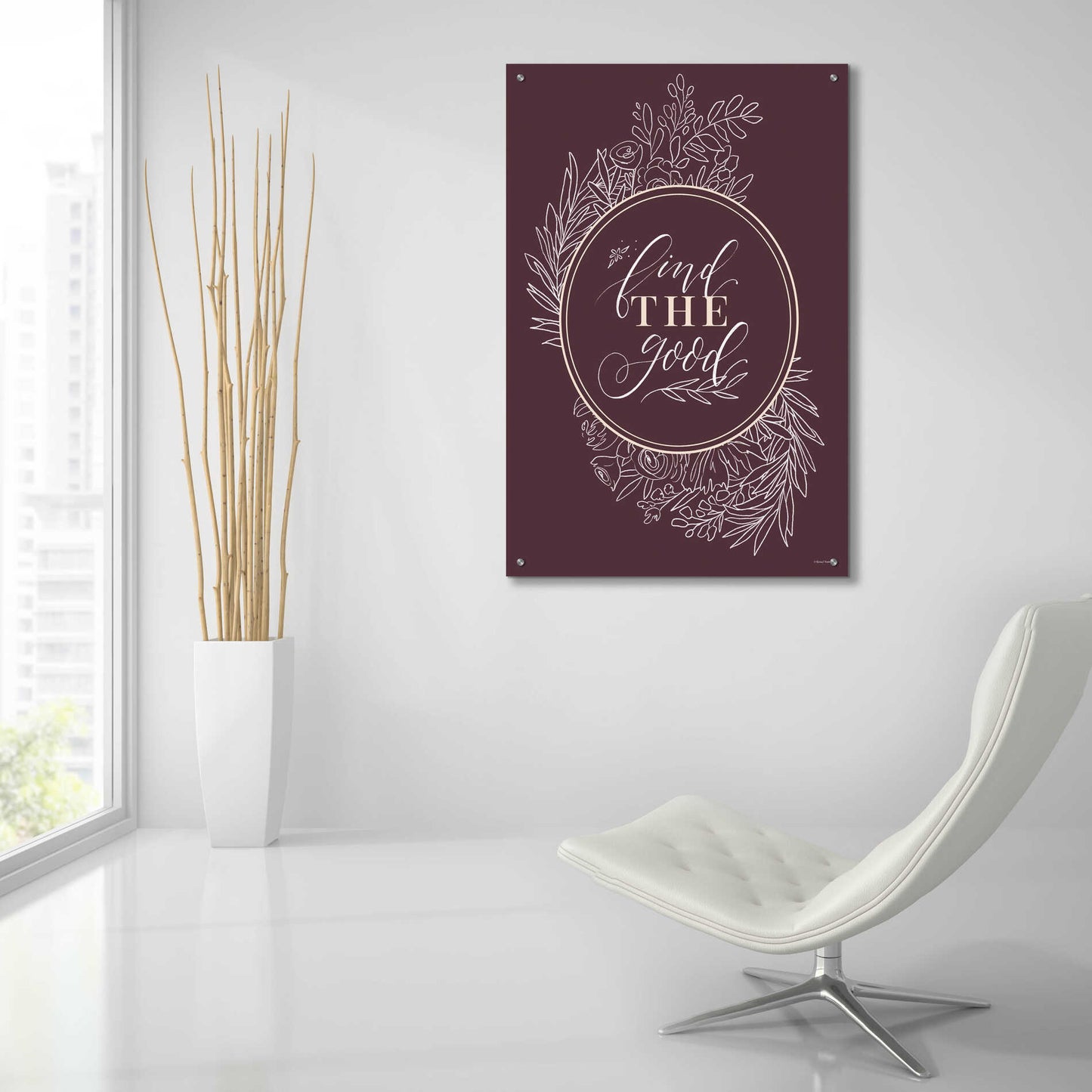Epic Art 'Find the Good' by Rachel Nieman, Acrylic Glass Wall Art,24x36