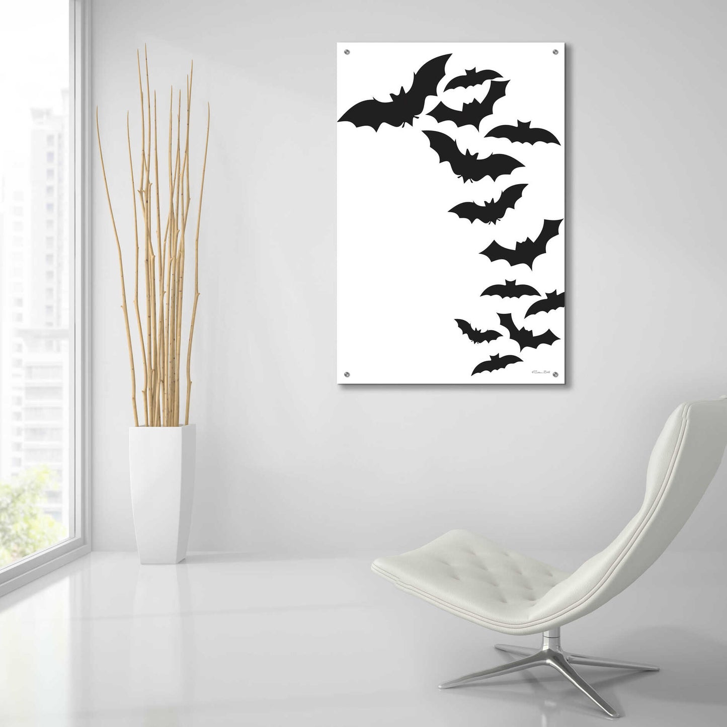 Epic Art 'Flock of Bats' by Susan Ball, Acrylic Glass Wall Art,24x36