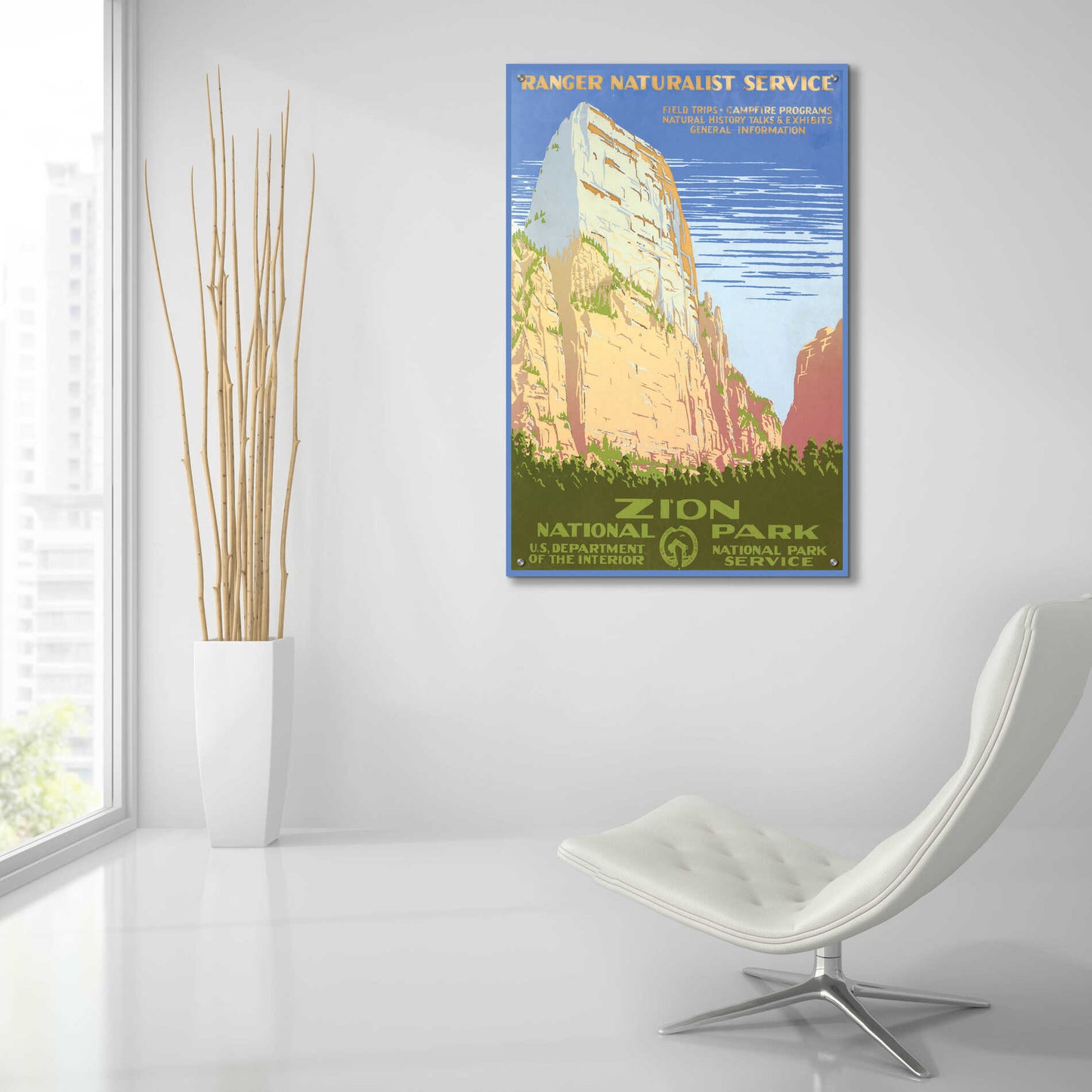 Epic Art 'Zion National Park' by Stellar Design Studio, Acrylic Glass Wall Art,24x36