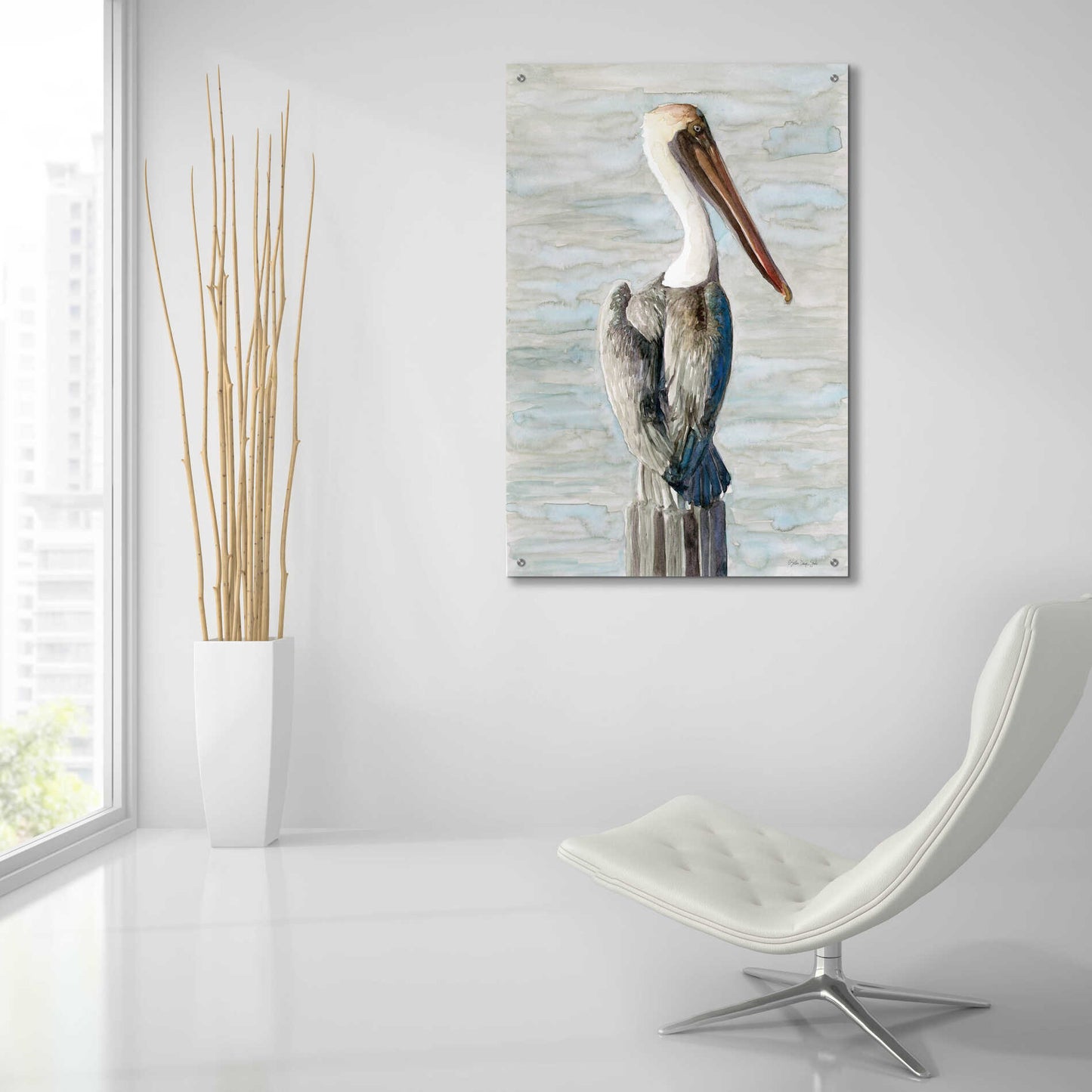 Epic Art 'Brown Pelican 1' by Stellar Design Studio, Acrylic Glass Wall Art,24x36