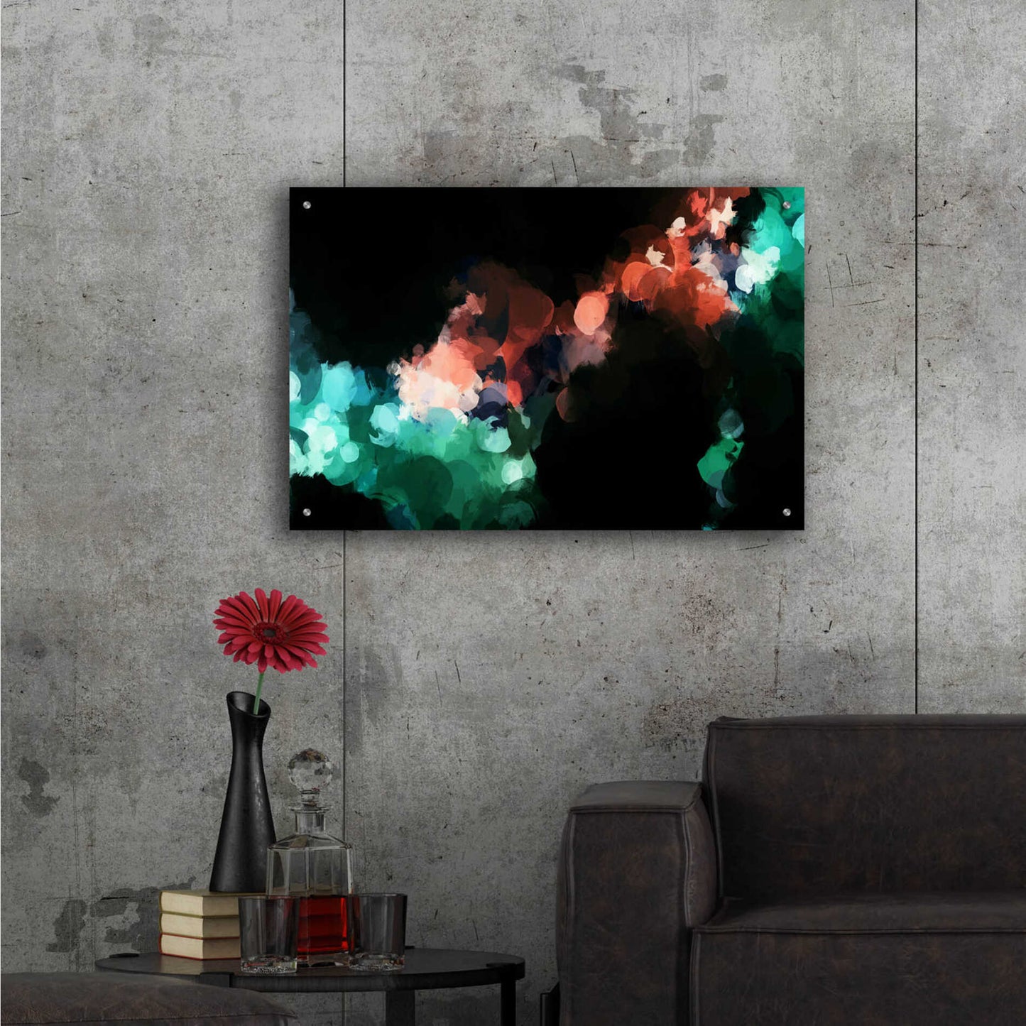 Epic Art 'Inverted Abstract Colorful Flows 17' by Irena Orlov Acrylic Glass Wall Art,36x24