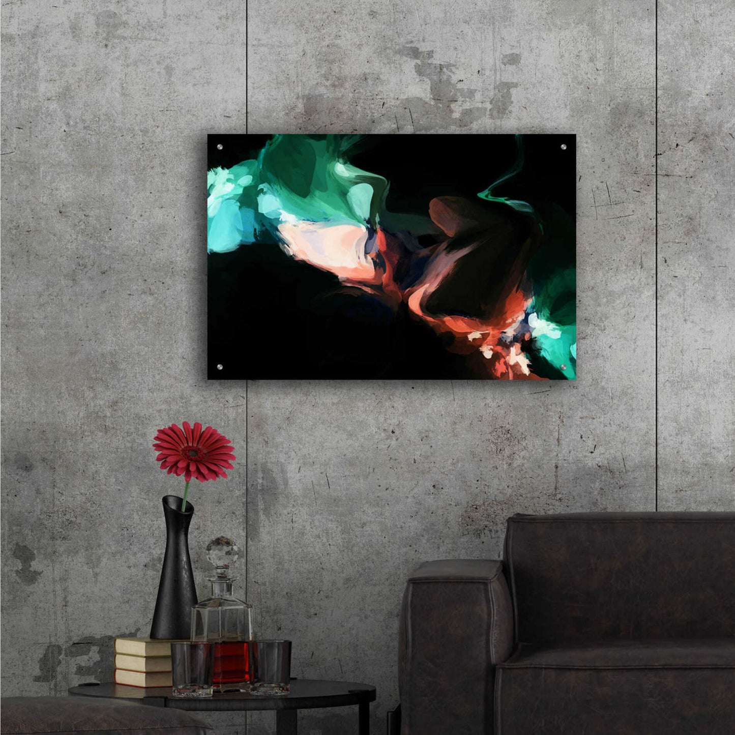 Epic Art 'Inverted Abstract Colorful Flows 18' by Irena Orlov Acrylic Glass Wall Art,36x24