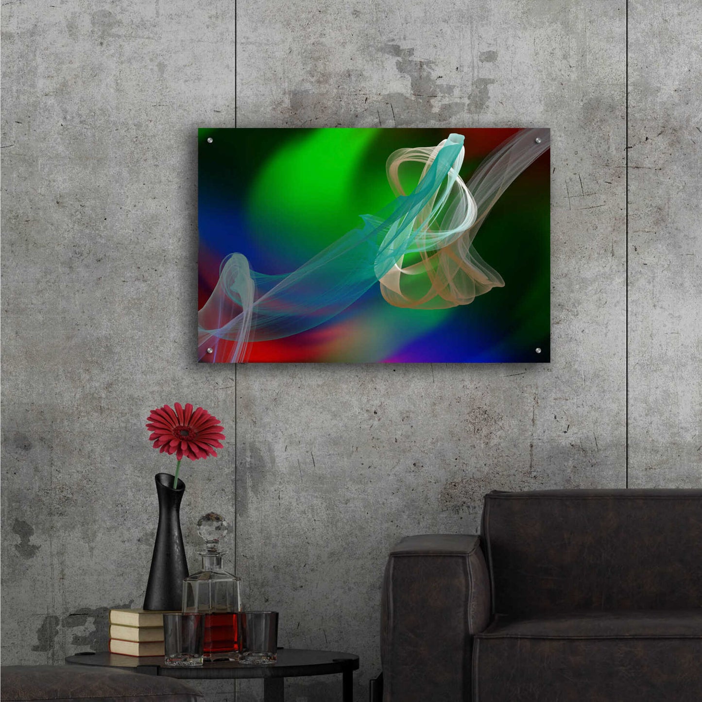 Epic Art 'Inverted Color In The Lines 1' by Irena Orlov Acrylic Glass Wall Art,36x24