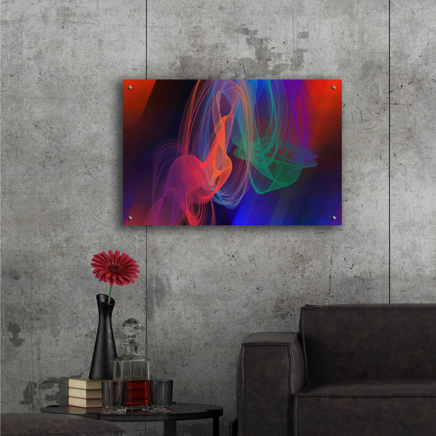 Epic Art 'Inverted Color In The Lines 11' by Irena Orlov Acrylic Glass Wall Art,36x24