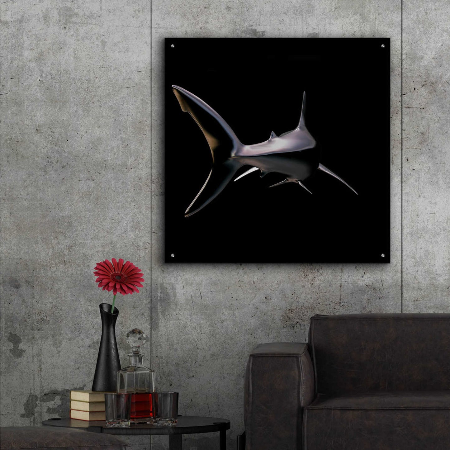 Epic Art 'Jaws' by Epic Portfolio, Acrylic Glass Wall Art,36x36