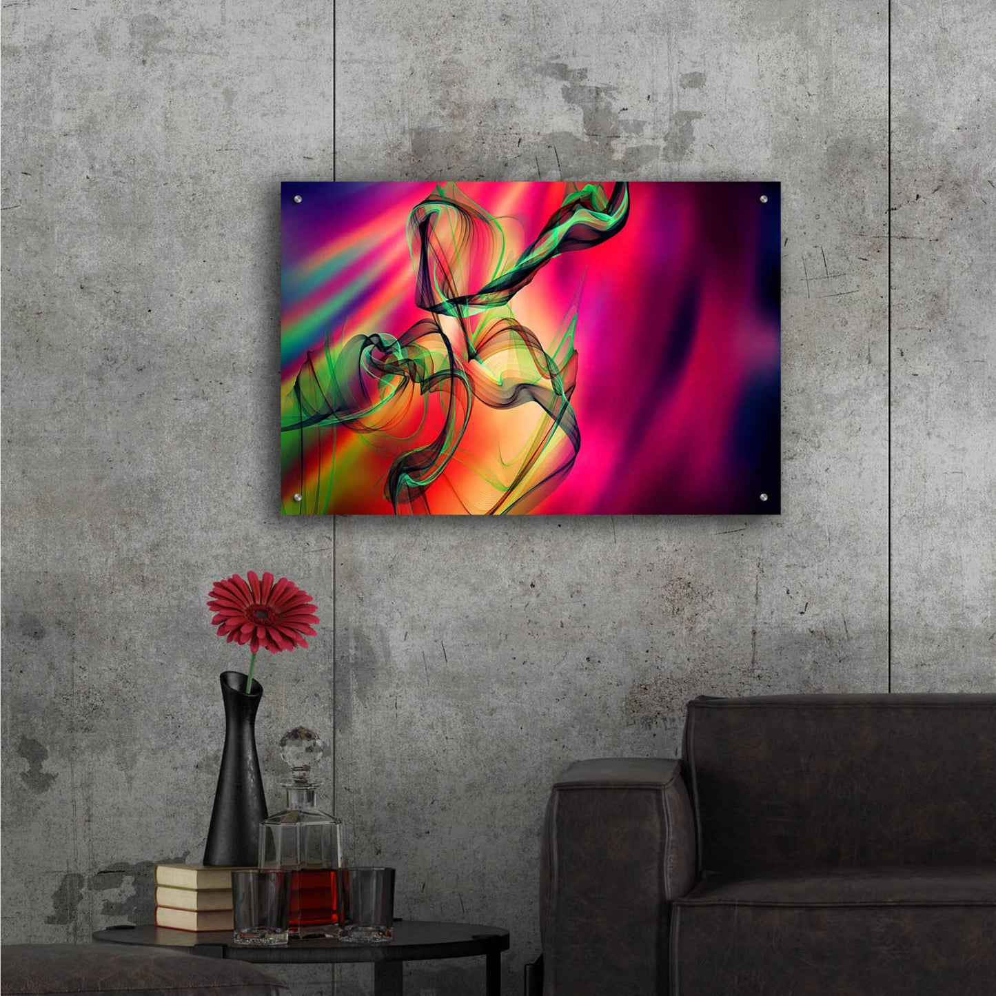 Epic Art 'Color In The Lines 15' by Irena Orlov, Acrylic Glass Wall Art,36x24