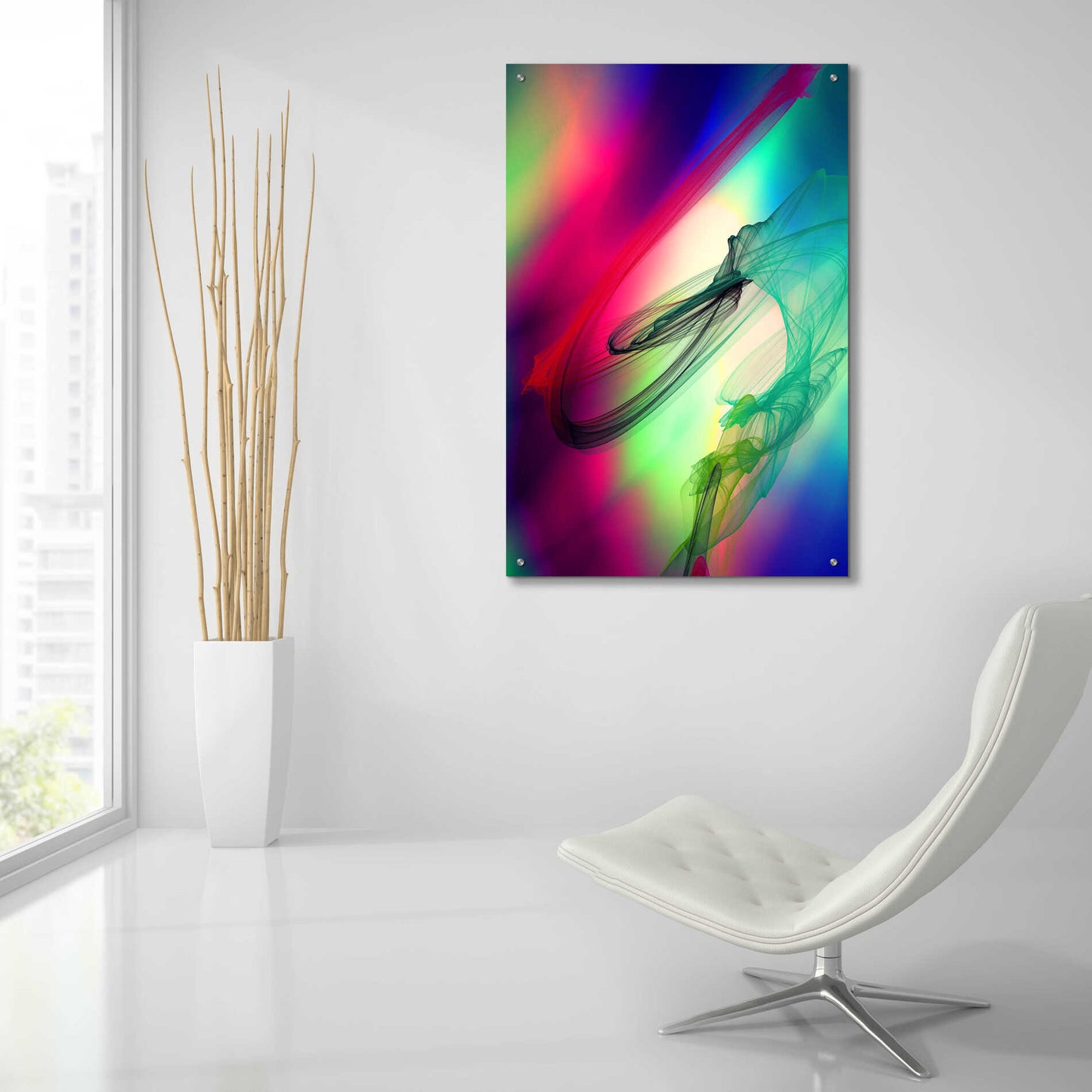 Epic Art 'Color In The Lines 17' by Irena Orlov, Acrylic Glass Wall Art,24x36