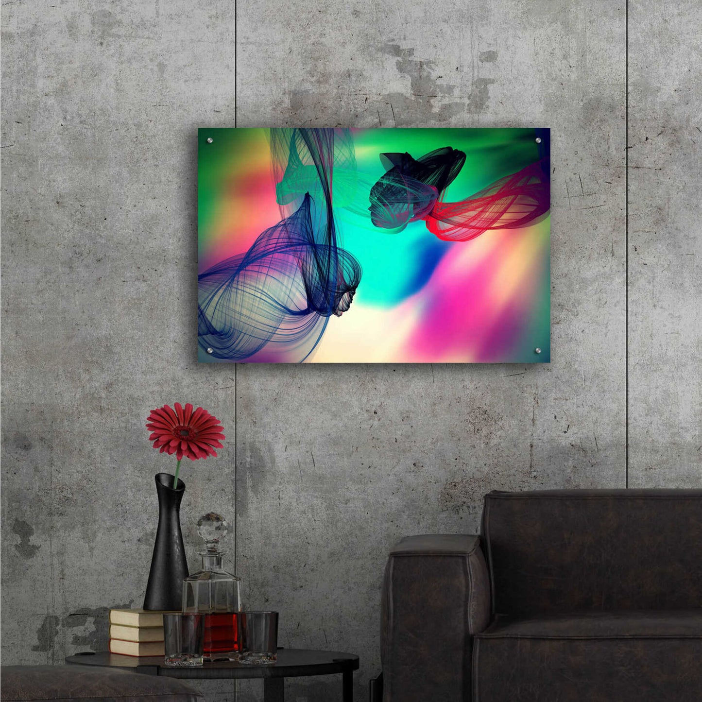 Epic Art 'Color In The Lines 21' by Irena Orlov, Acrylic Glass Wall Art,36x24