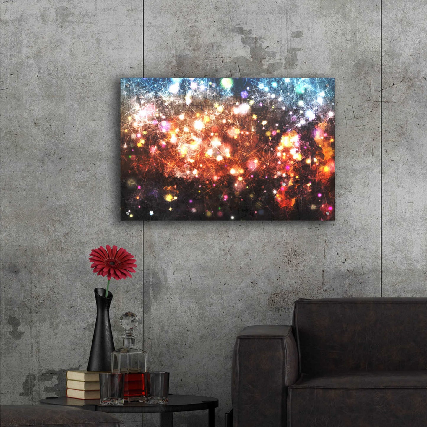 Epic Art 'Glow Lines 3' by Irena Orlov, Acrylic Glass Wall Art,36x24