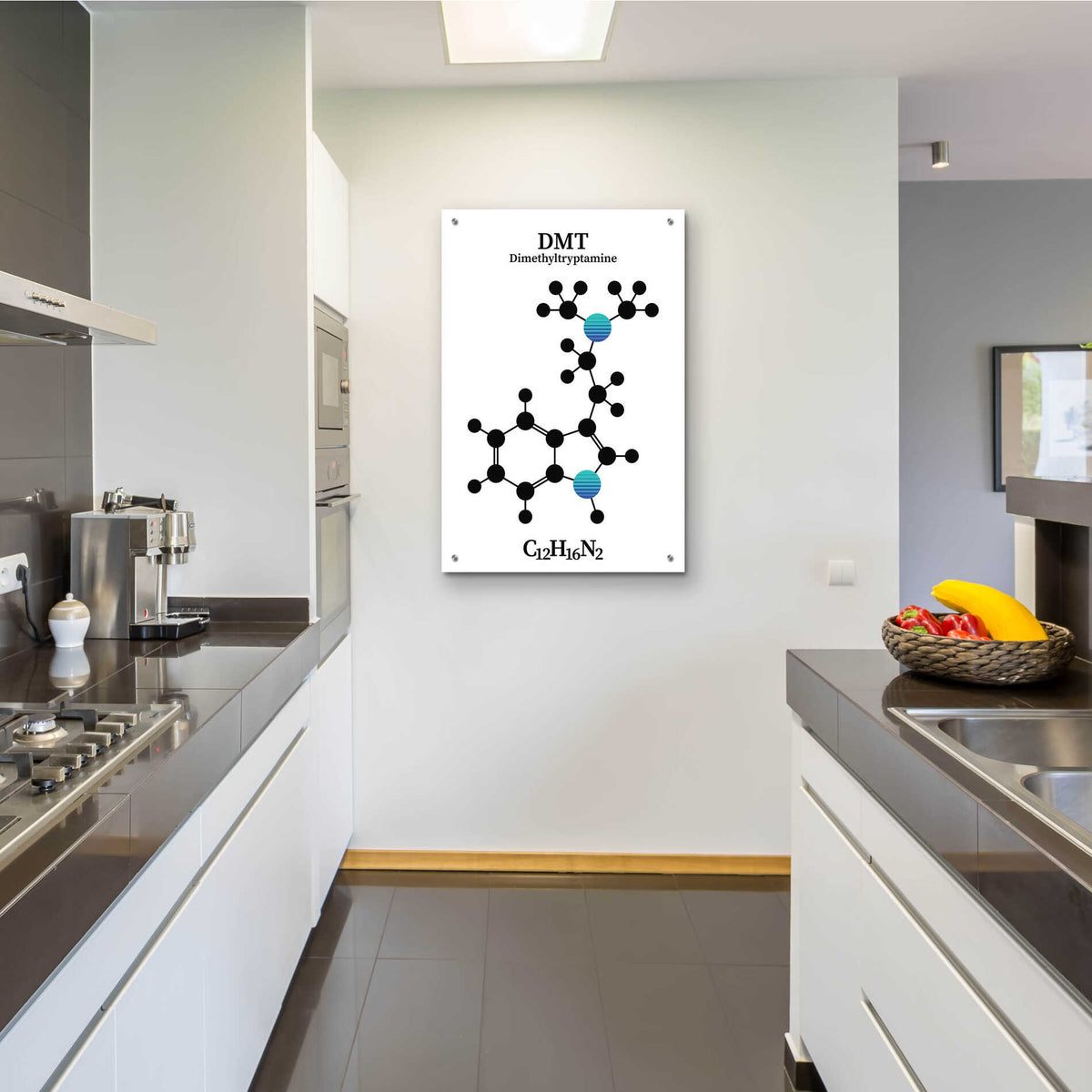 Epic Art 'DMT Molecule 2' by Epic Portfolio, Acrylic Glass Wall Art,24x36
