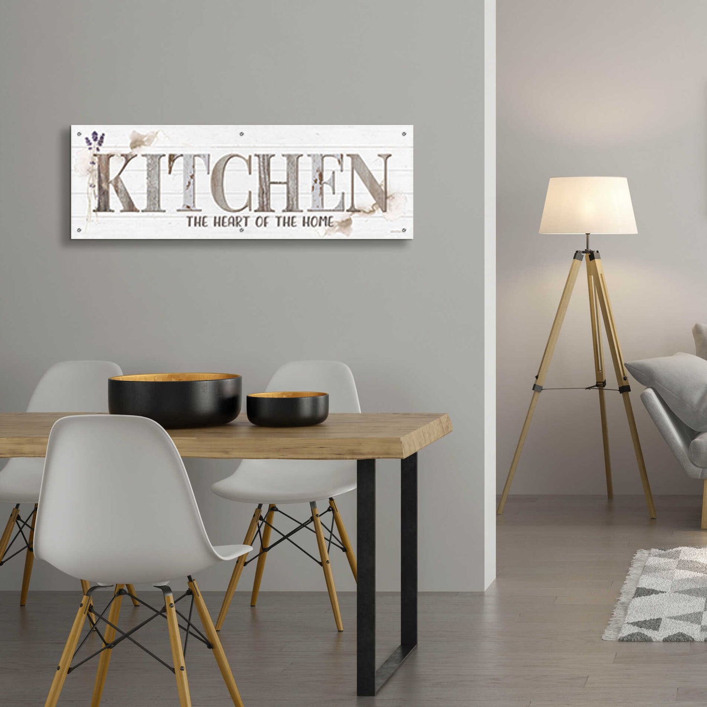 Epic Art 'Kitchen the Heart of the Home' by Susie Boyer, Acrylic Glass Wall Art,48x16
