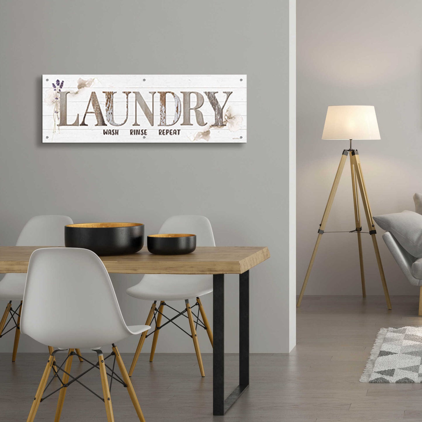 Epic Art 'Laundry' by Susie Boyer, Acrylic Glass Wall Art,48x16