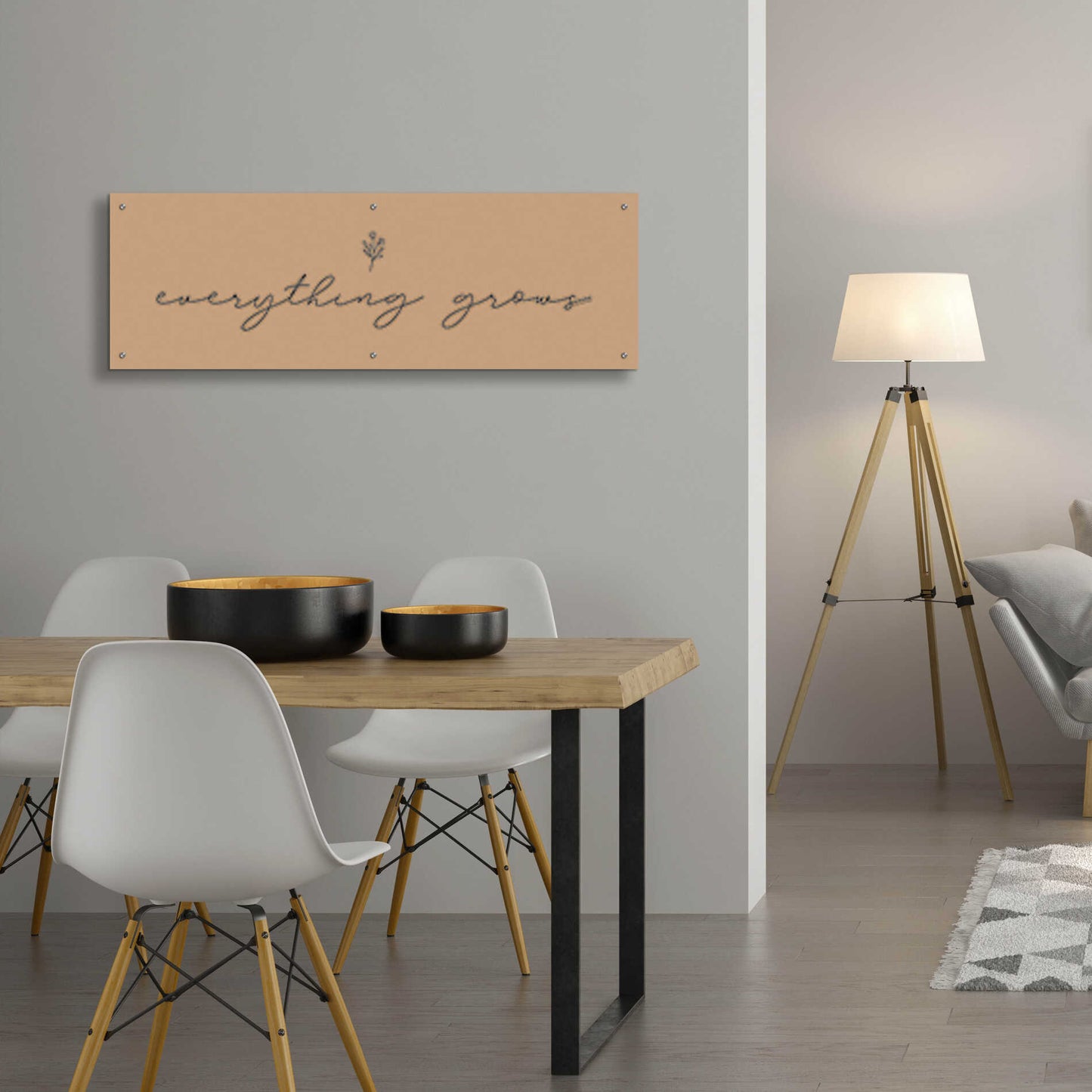 Epic Art 'Everything Grows' by Lady Louise Designs, Acrylic Glass Wall Art,48x16