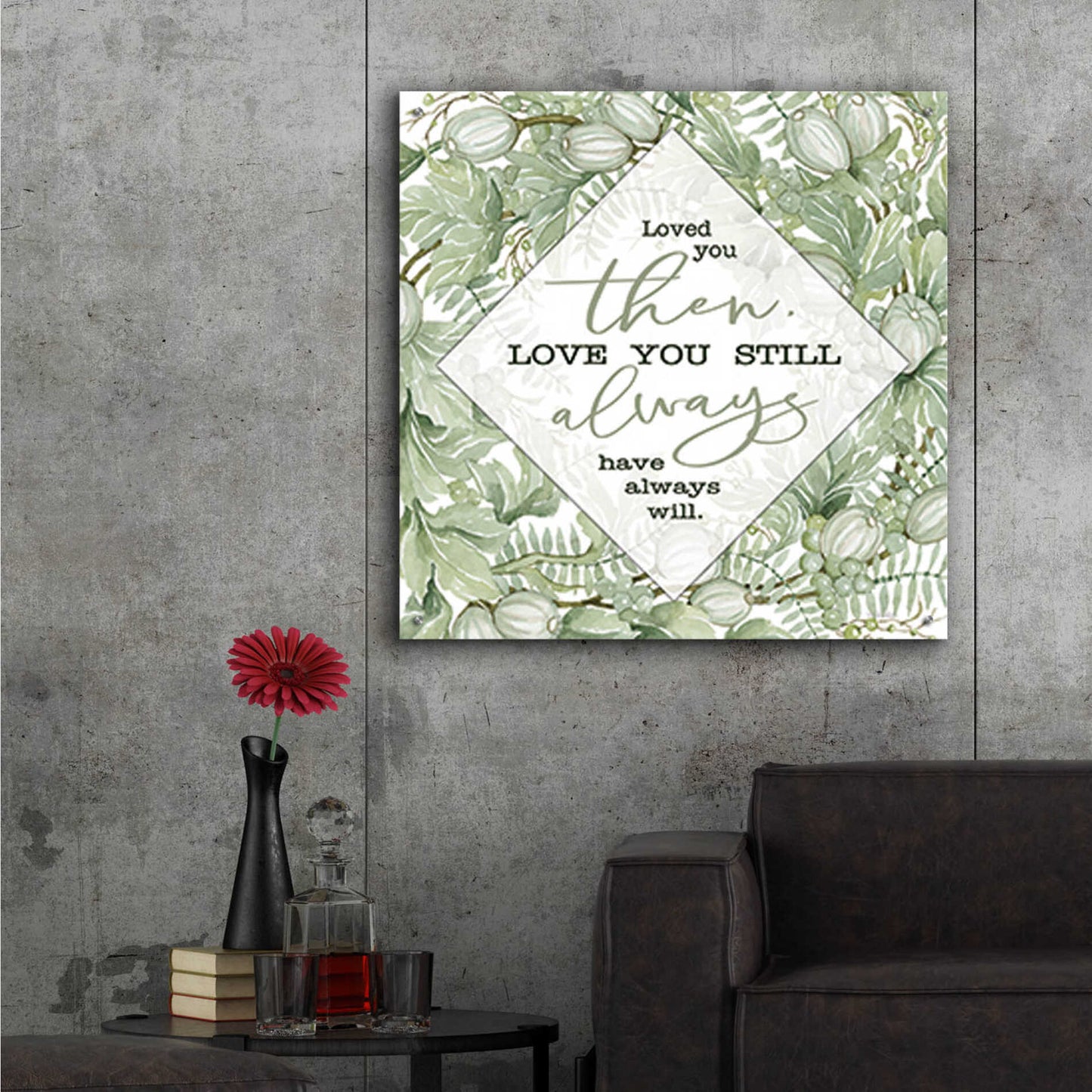 Epic Art 'Love You' by Cindy Jacobs, Acrylic Glass Wall Art,36x36