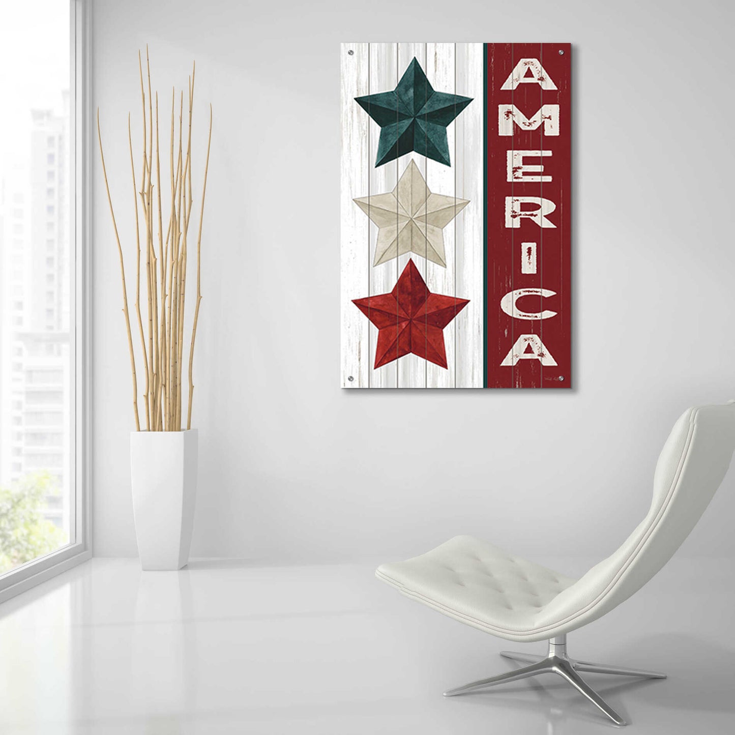 Epic Art 'America' by Cindy Jacobs, Acrylic Glass Wall Art,24x36