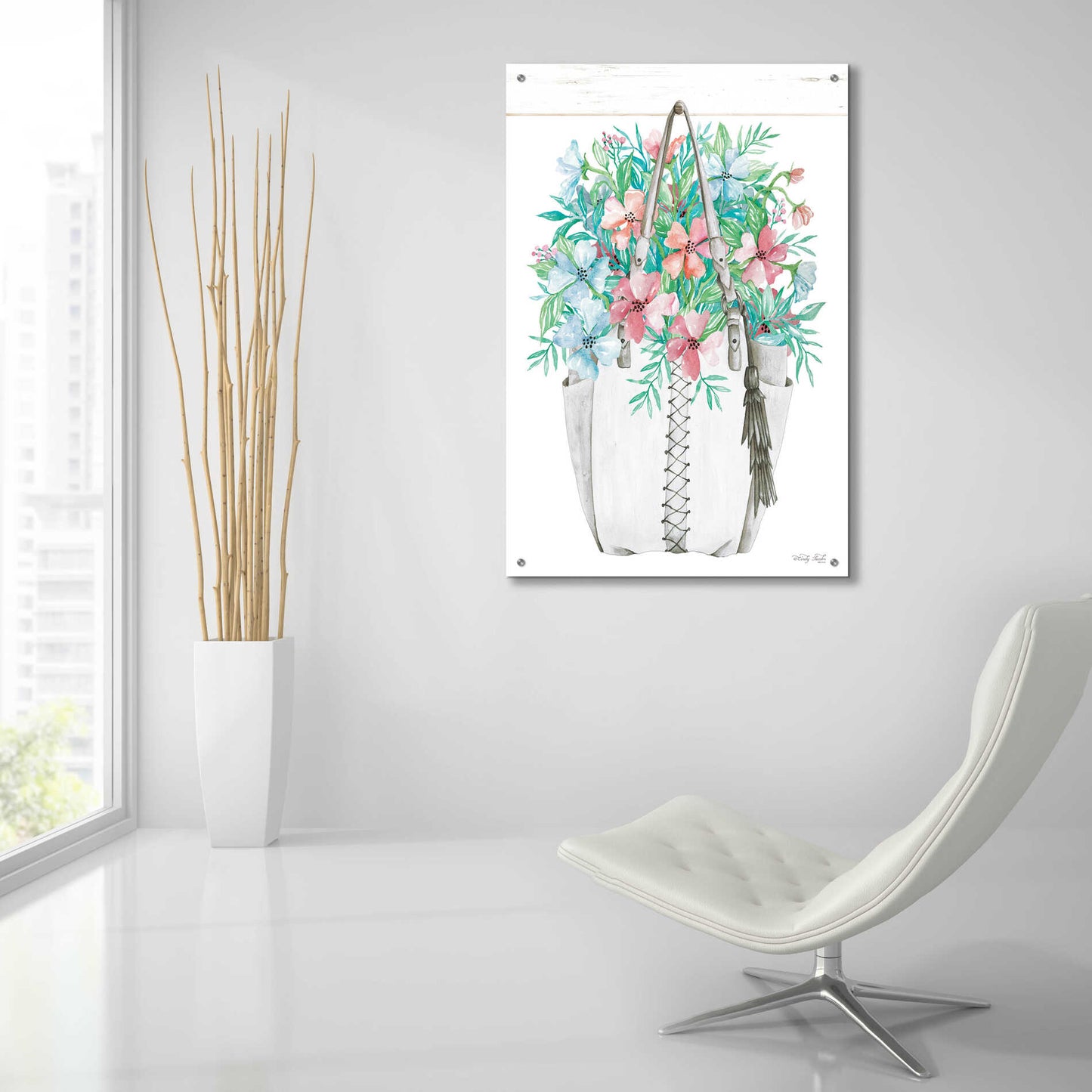 Epic Art 'Floral Pop II' by Cindy Jacobs, Acrylic Glass Wall Art,24x36