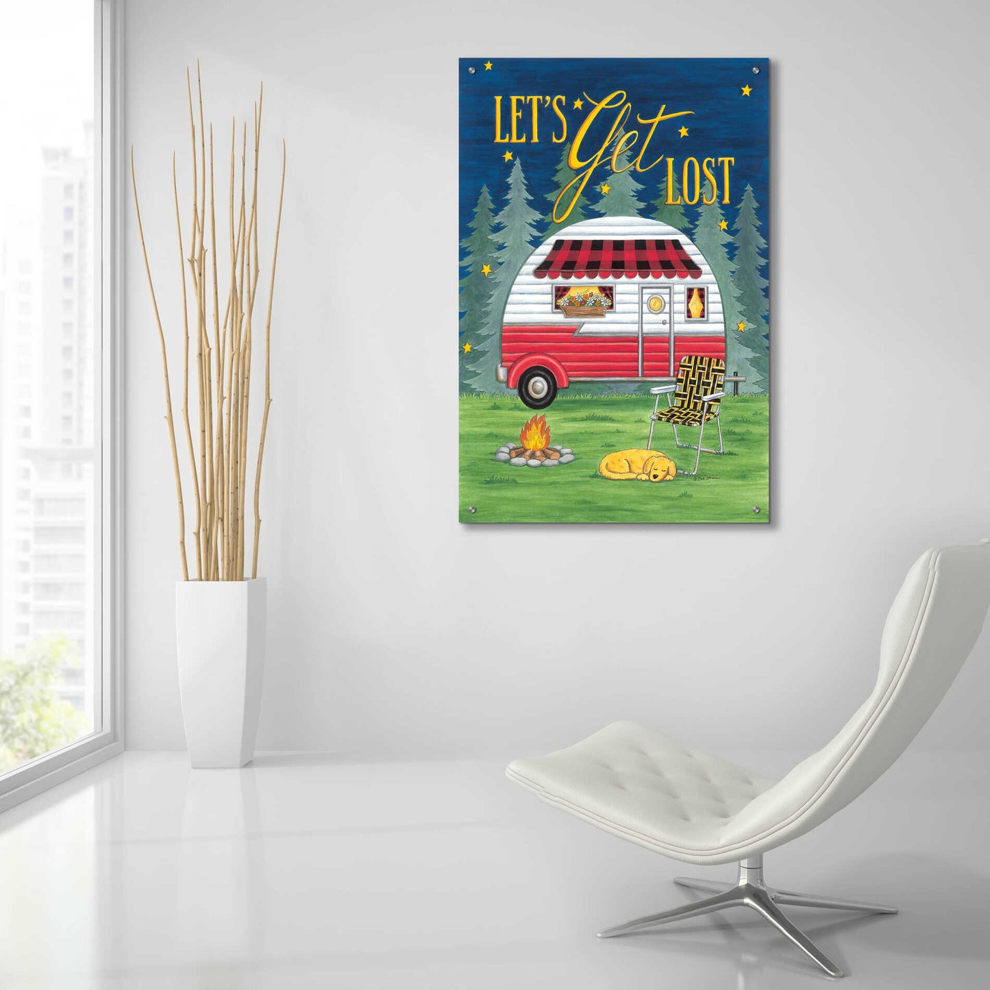 Epic Art 'Let's Get Lost' by Deb Strain, Acrylic Glass Wall Art,24x36