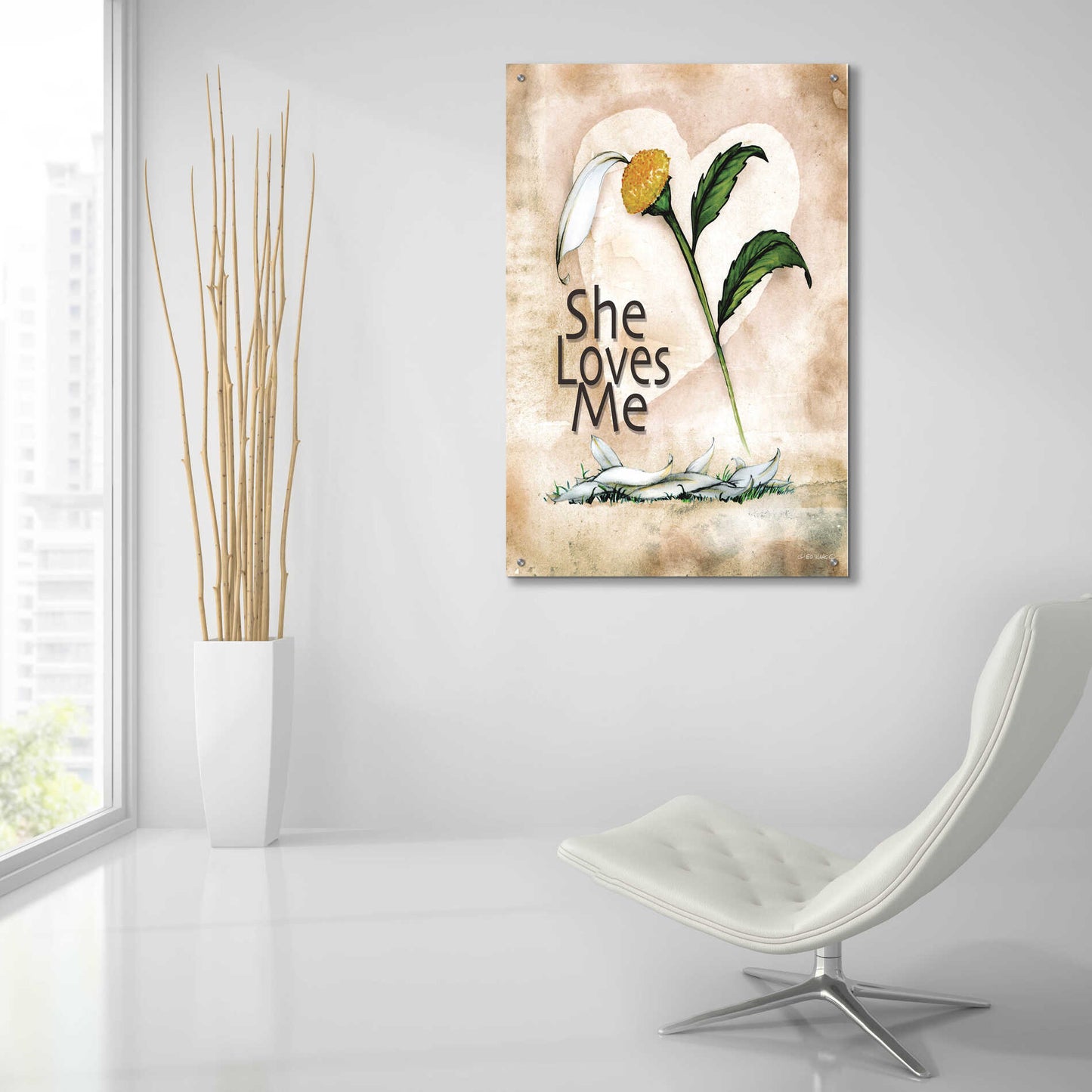 Epic Art 'She Loves Me' by Ed Wargo, Acrylic Glass Wall Art,24x36