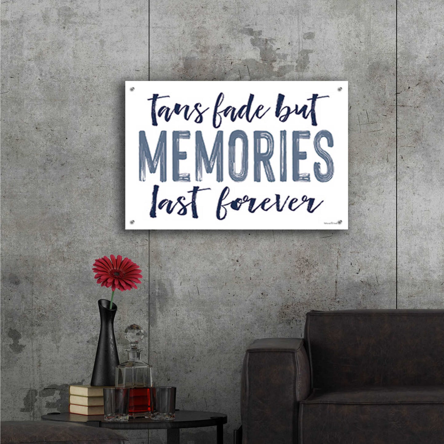 Epic Art 'Memories Last Forever' by lettered & lined, Acrylic Glass Wall Art,36x24