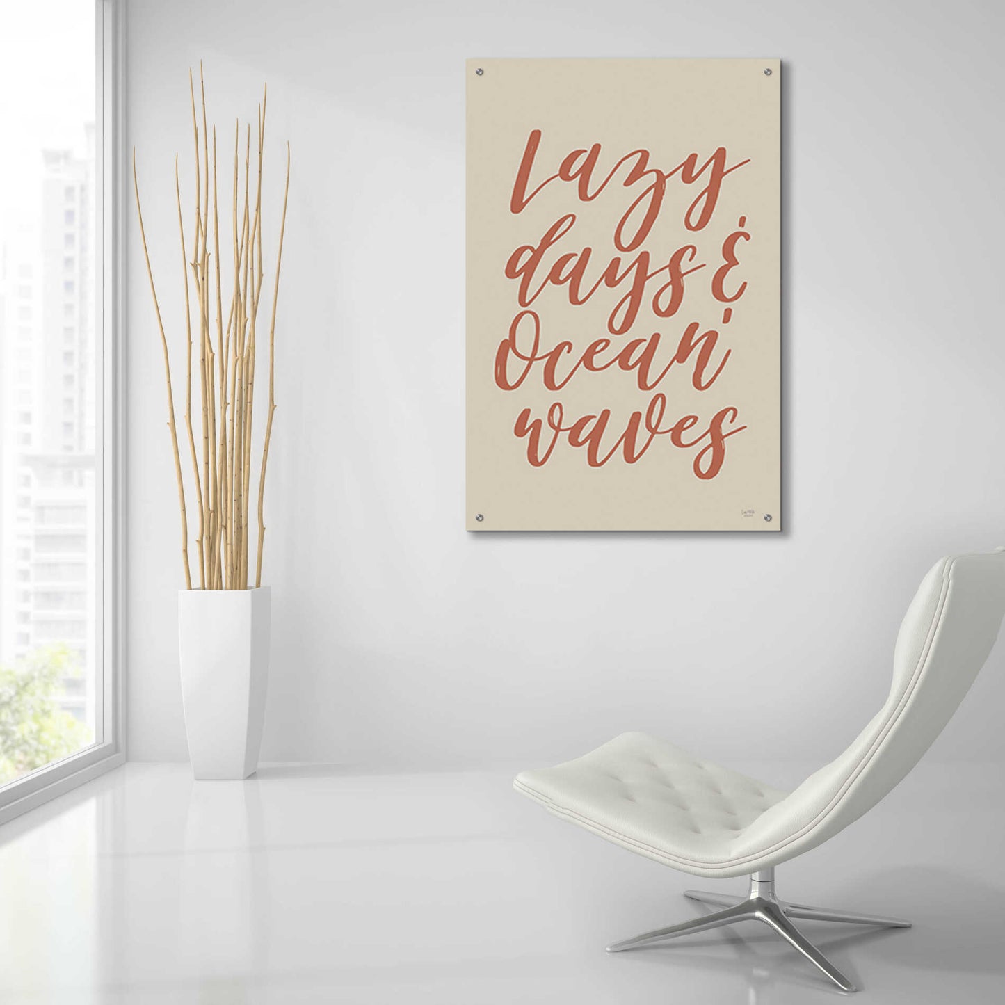 Epic Art 'Lazy Days & Ocean Waves' by Lux + Me Designs, Acrylic Glass Wall Art,24x36