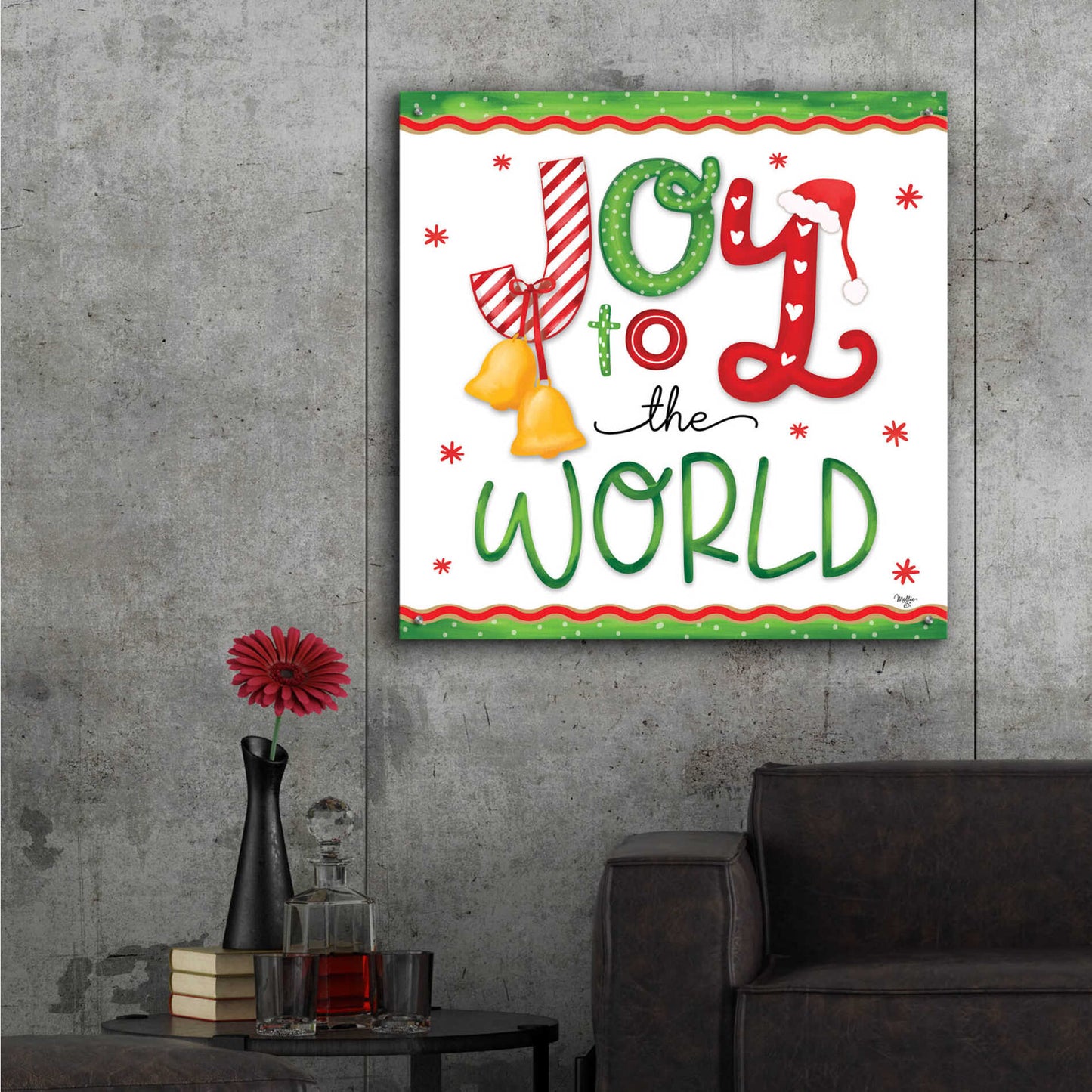 Epic Art 'Joy' by Mollie B., Acrylic Glass Wall Art,36x36