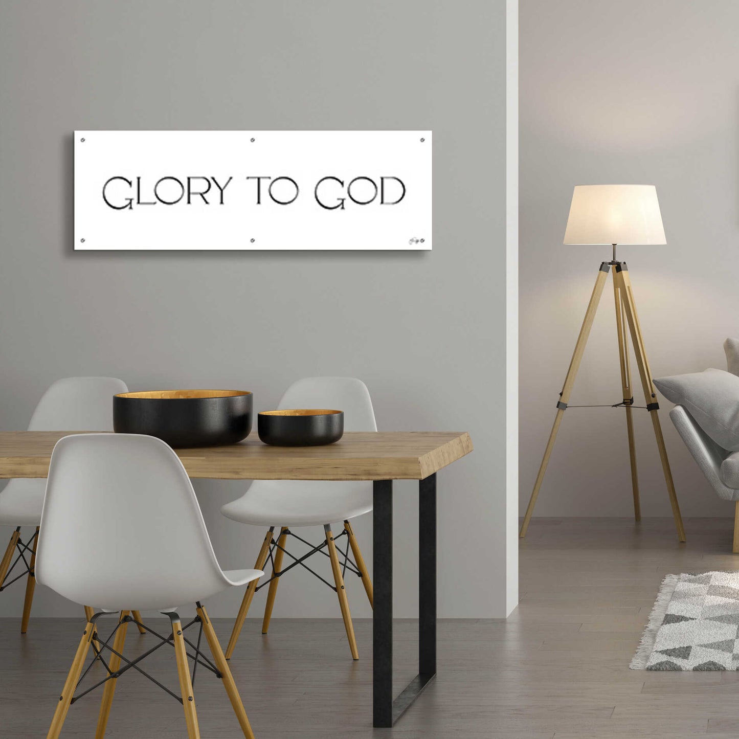 Epic Art 'Glory to God' by Yass Naffas Designs, Acrylic Glass Wall Art,48x16