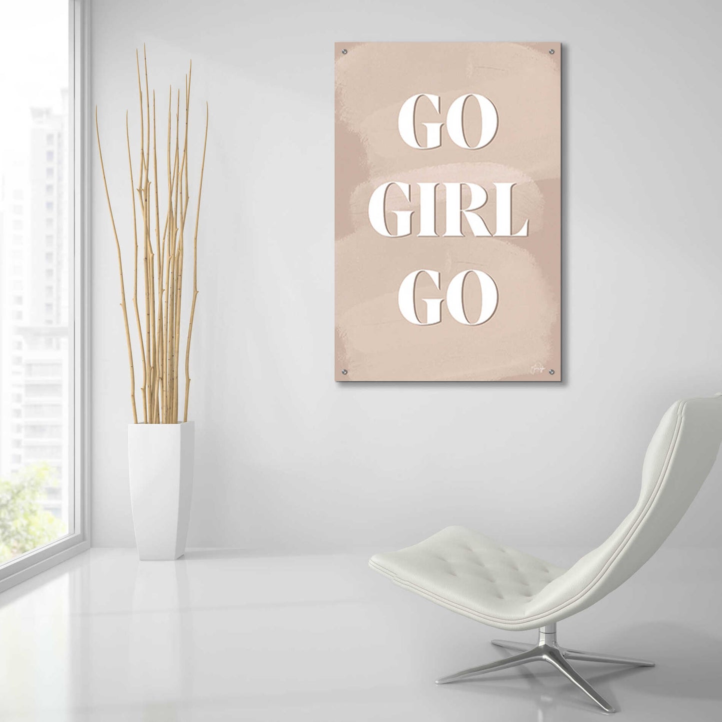 Epic Art 'Go Girl Go' by Yass Naffas Designs, Acrylic Glass Wall Art,24x36