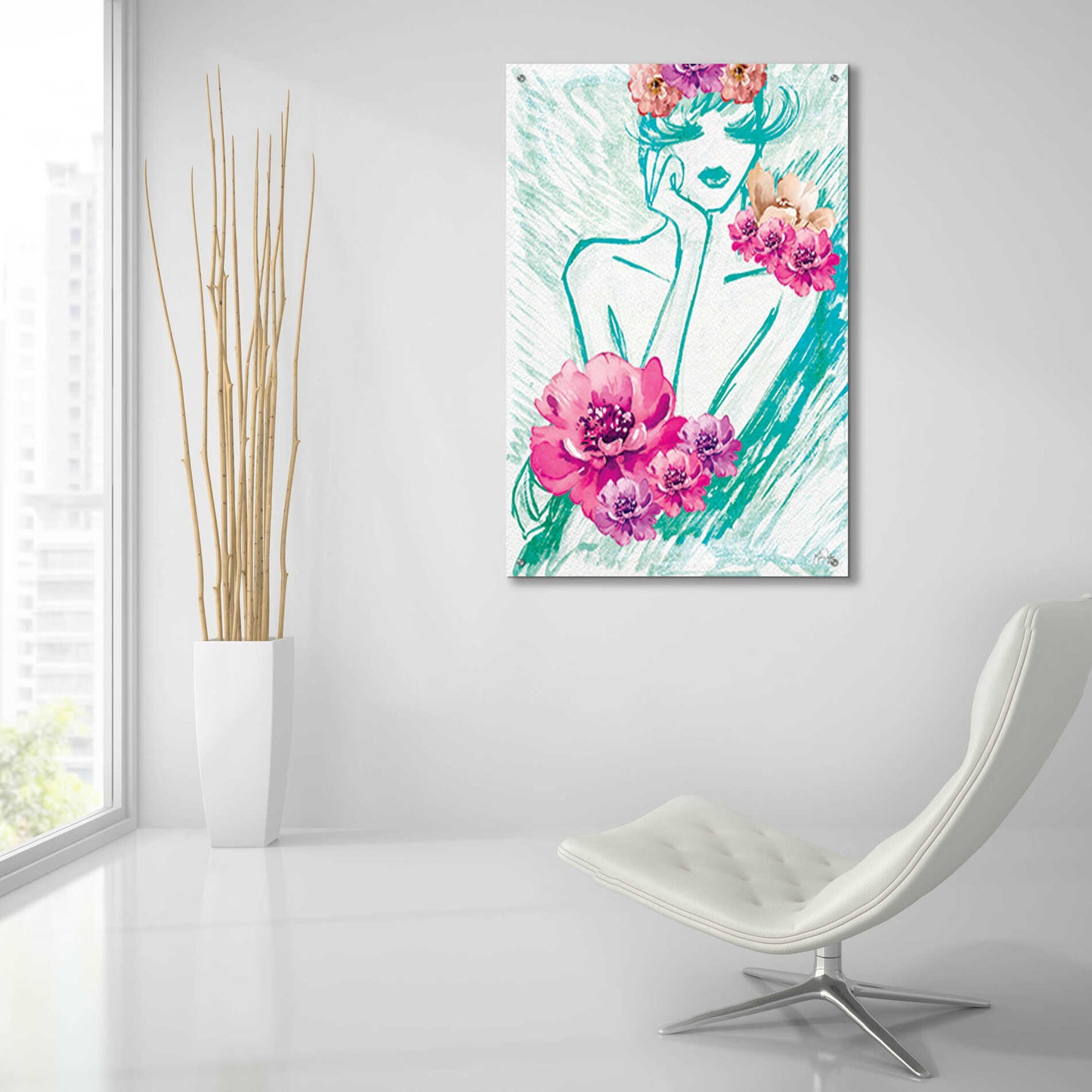Epic Art 'Lady Serenity' by Yass Naffas Designs, Acrylic Glass Wall Art,24x36