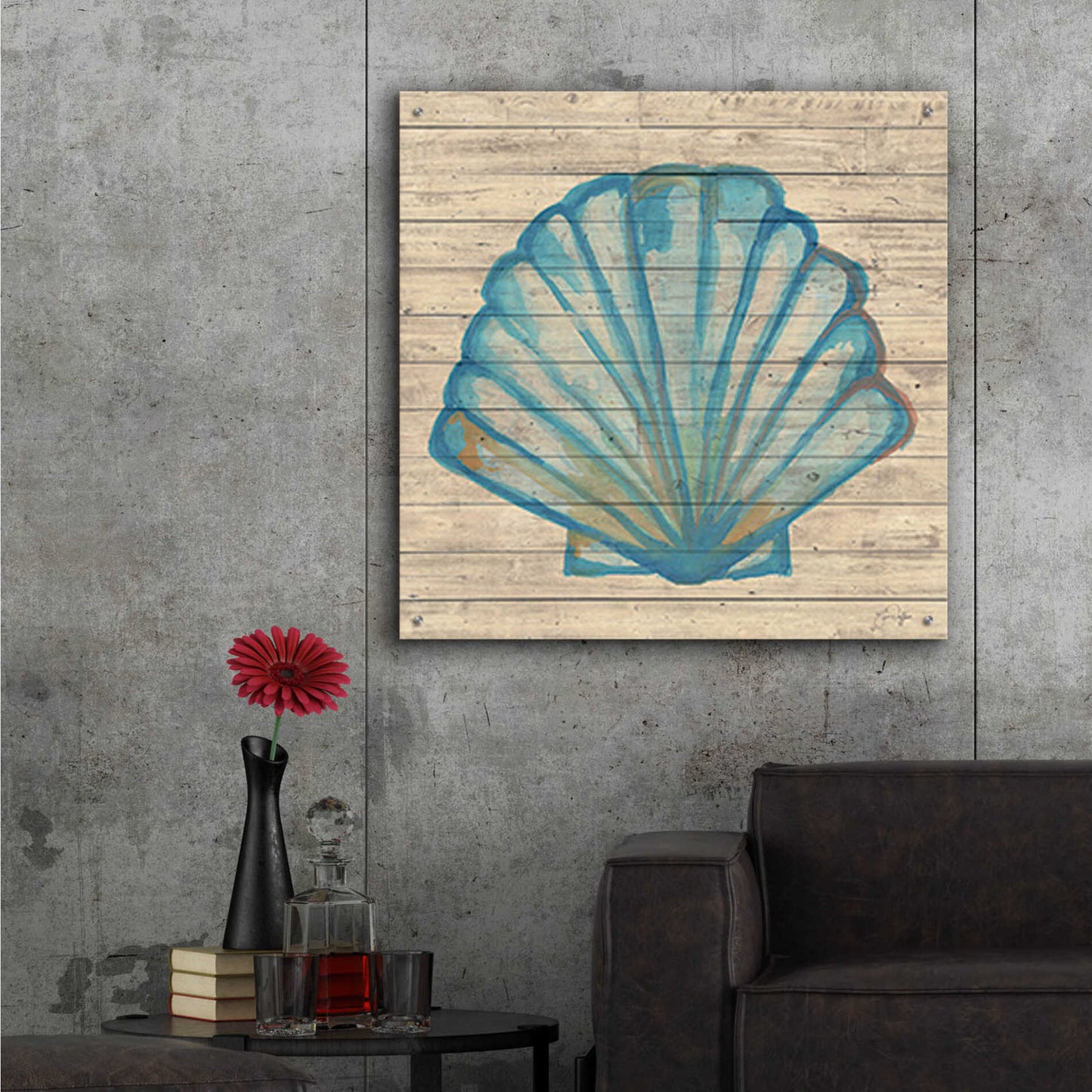 Epic Art 'A Seashell Wish' by Yass Naffas Designs, Acrylic Glass Wall Art,36x36