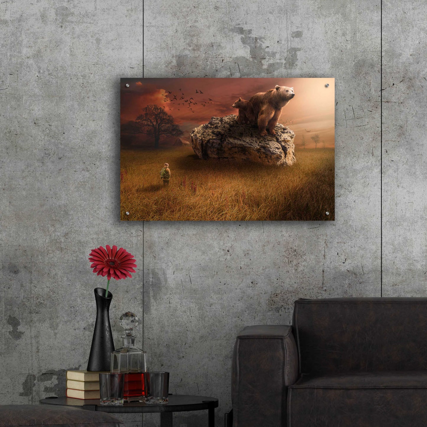 Epic Art 'Bear With Me' by Alan, Acrylic Glass Wall Art,36x24