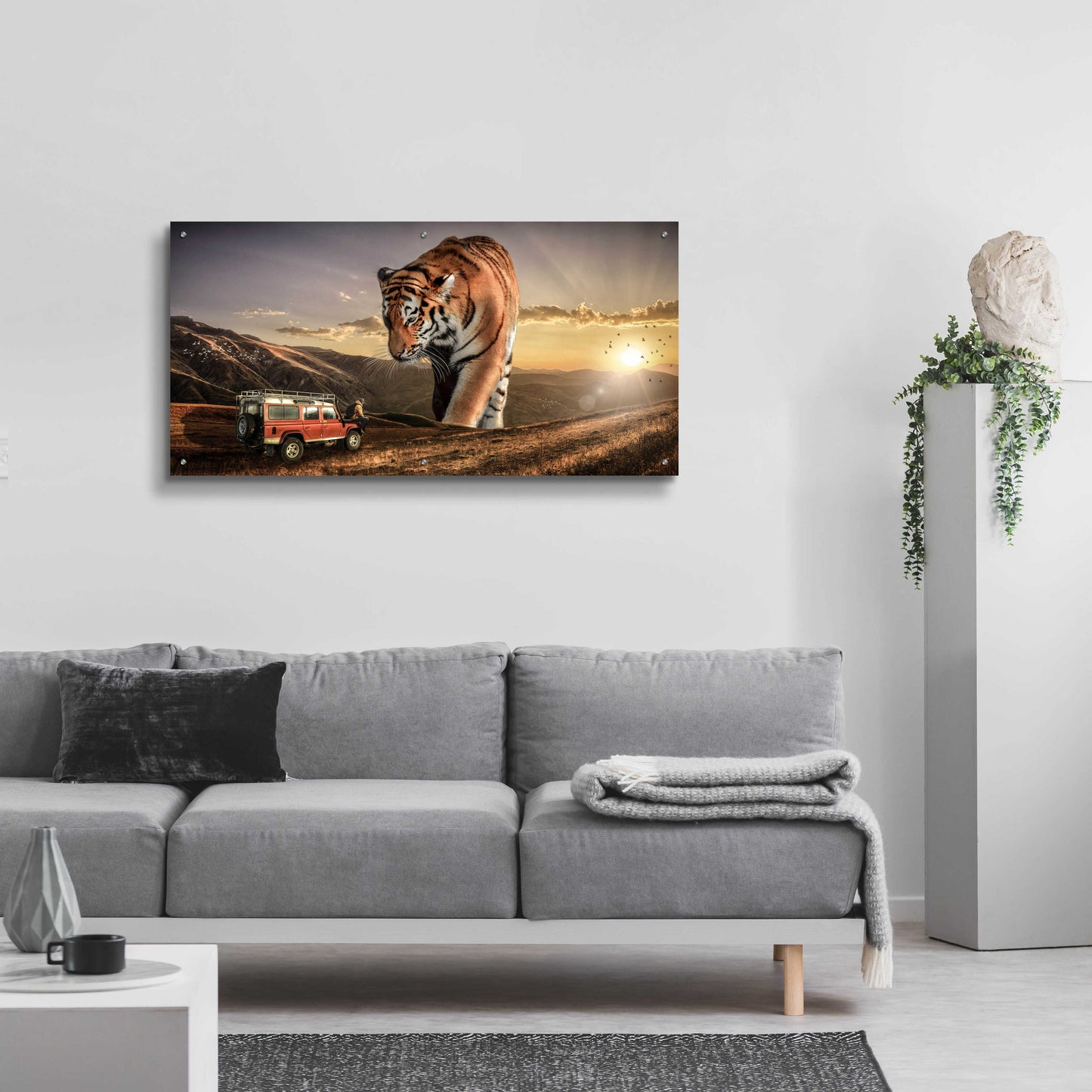 Epic Art 'Hunters' by Alan, Acrylic Glass Wall Art,48x24