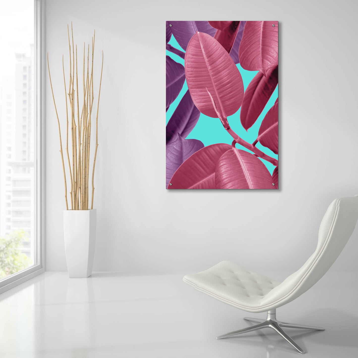 Epic Art 'Ficus Elastica 4' by Mark Ashkenazi, Acrylic Glass Wall Art,24x36