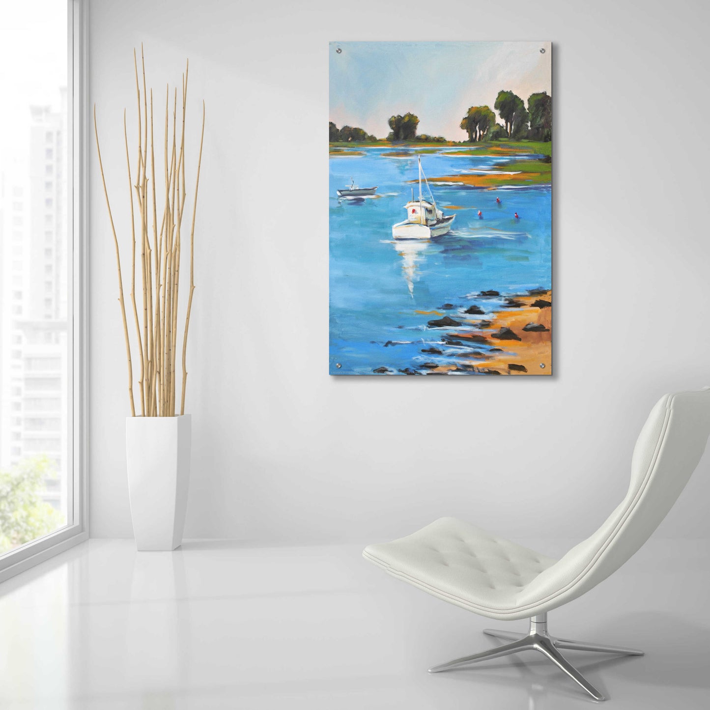 Epic Art 'Low Tide' by Jadei Graphics, Acrylic Glass Wall Art,24x36