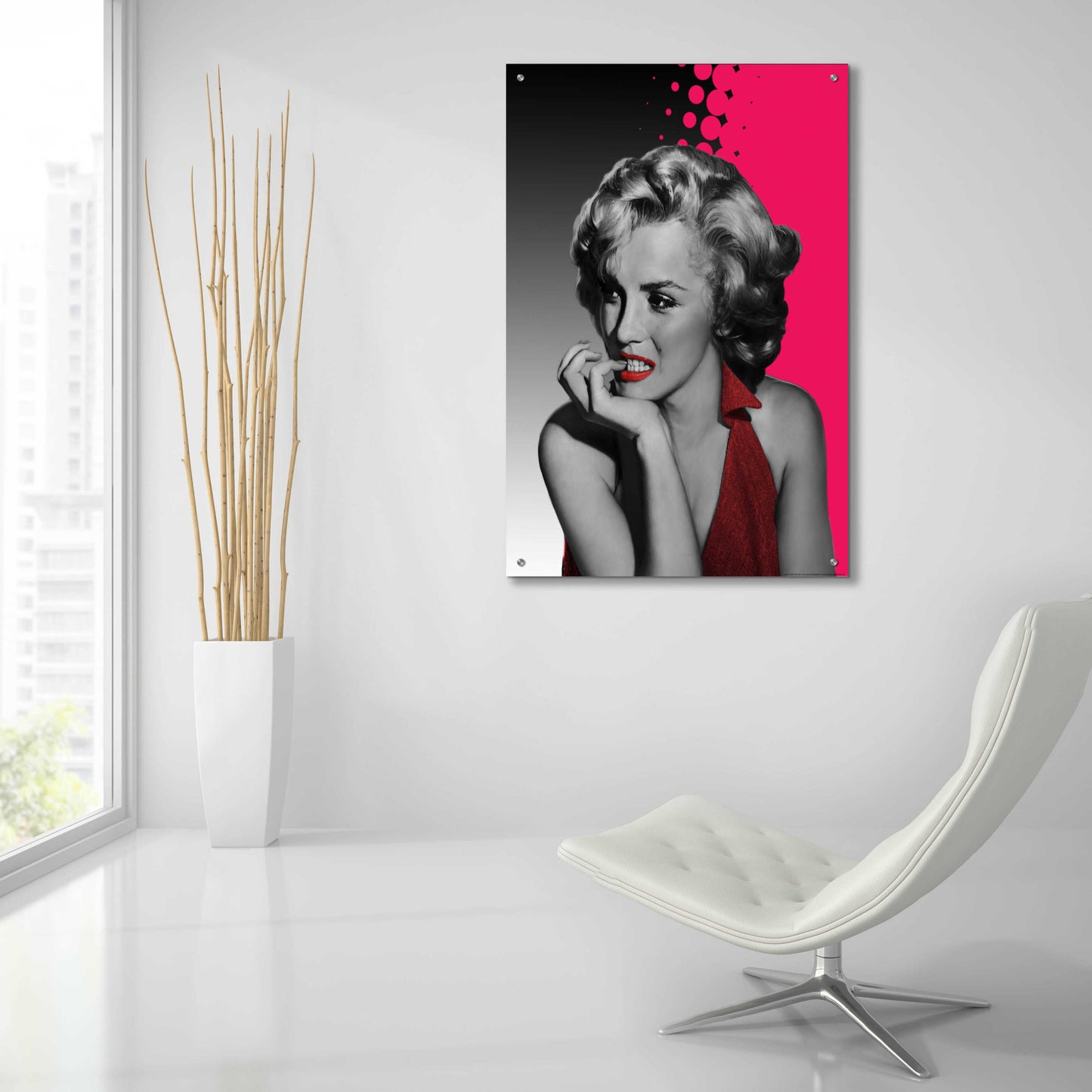 Epic Art 'The Thinker In Red' by Chris Consani, Acrylic Glass Wall Art,24x36