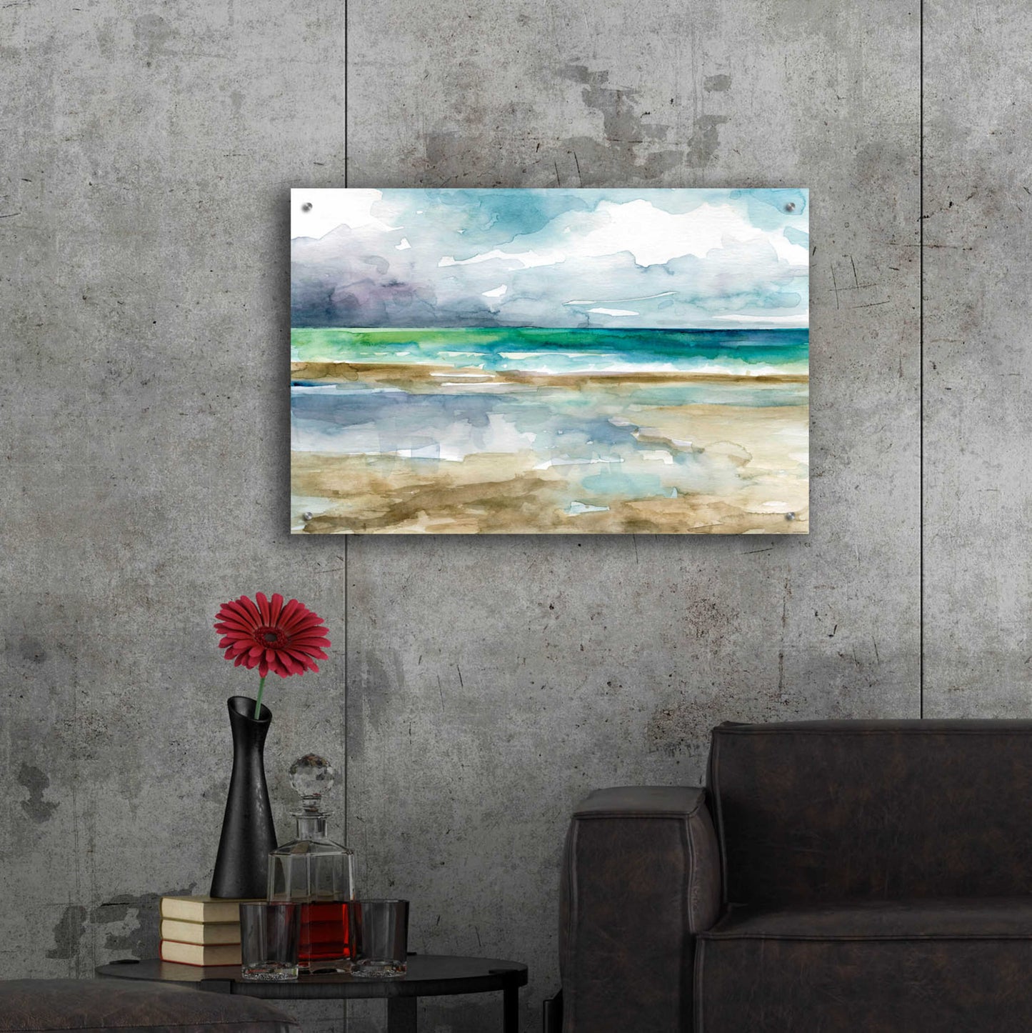 Epic Art 'Low Tide 1' by Jadei Graphics, Acrylic Glass Wall Art,36x24