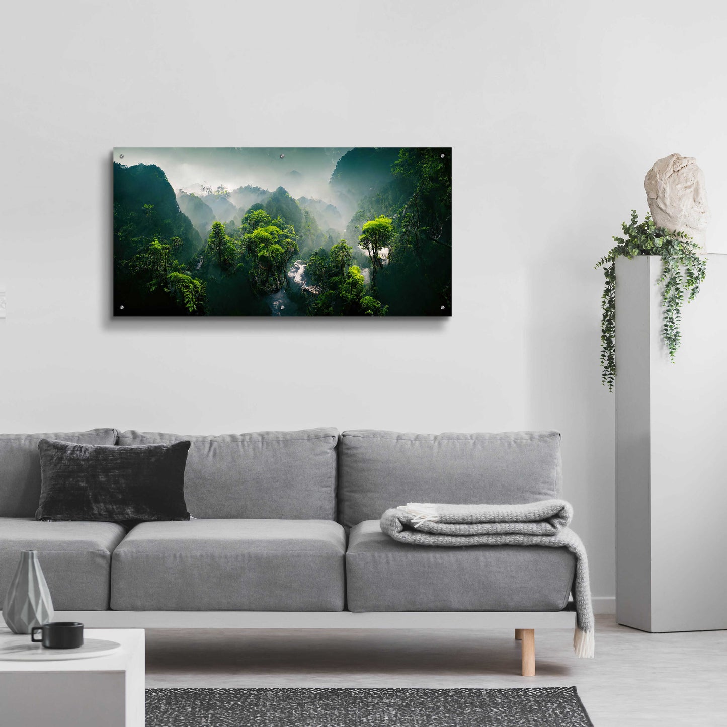 Epic Art 'Exotic Forest' by Epic Portfolio, Acrylic Glass Wall Art,48x24