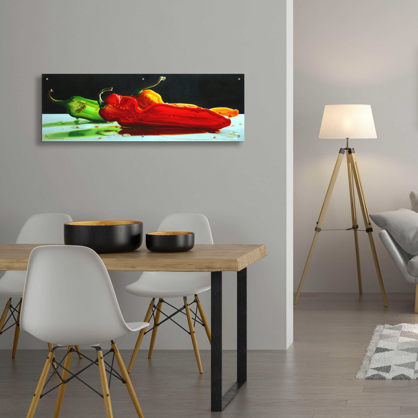 Epic Art 'Too Hot to Handle' by Cecile Baird, Acrylic Glass Wall Art,48x16