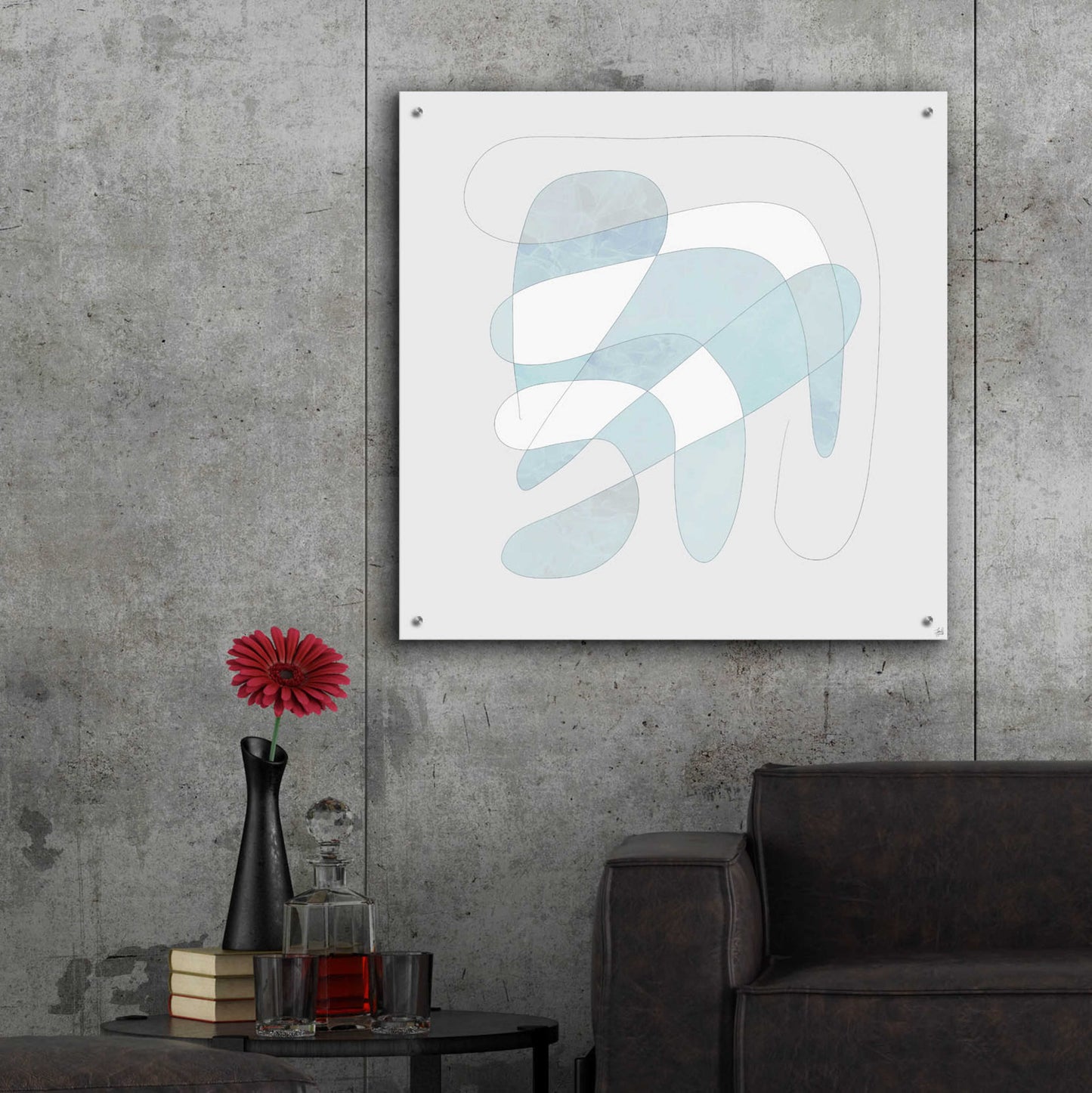 Epic Art 'Light Line N Fill 2' by Line and Brush, Acrylic Glass Wall Art,36x36